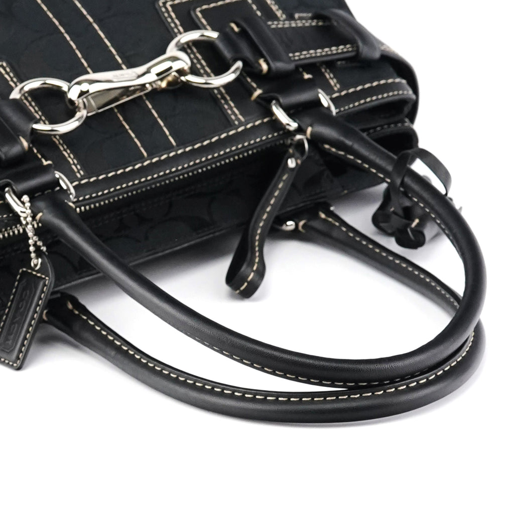 F10245 Black Signature Hamptons Tote Bag