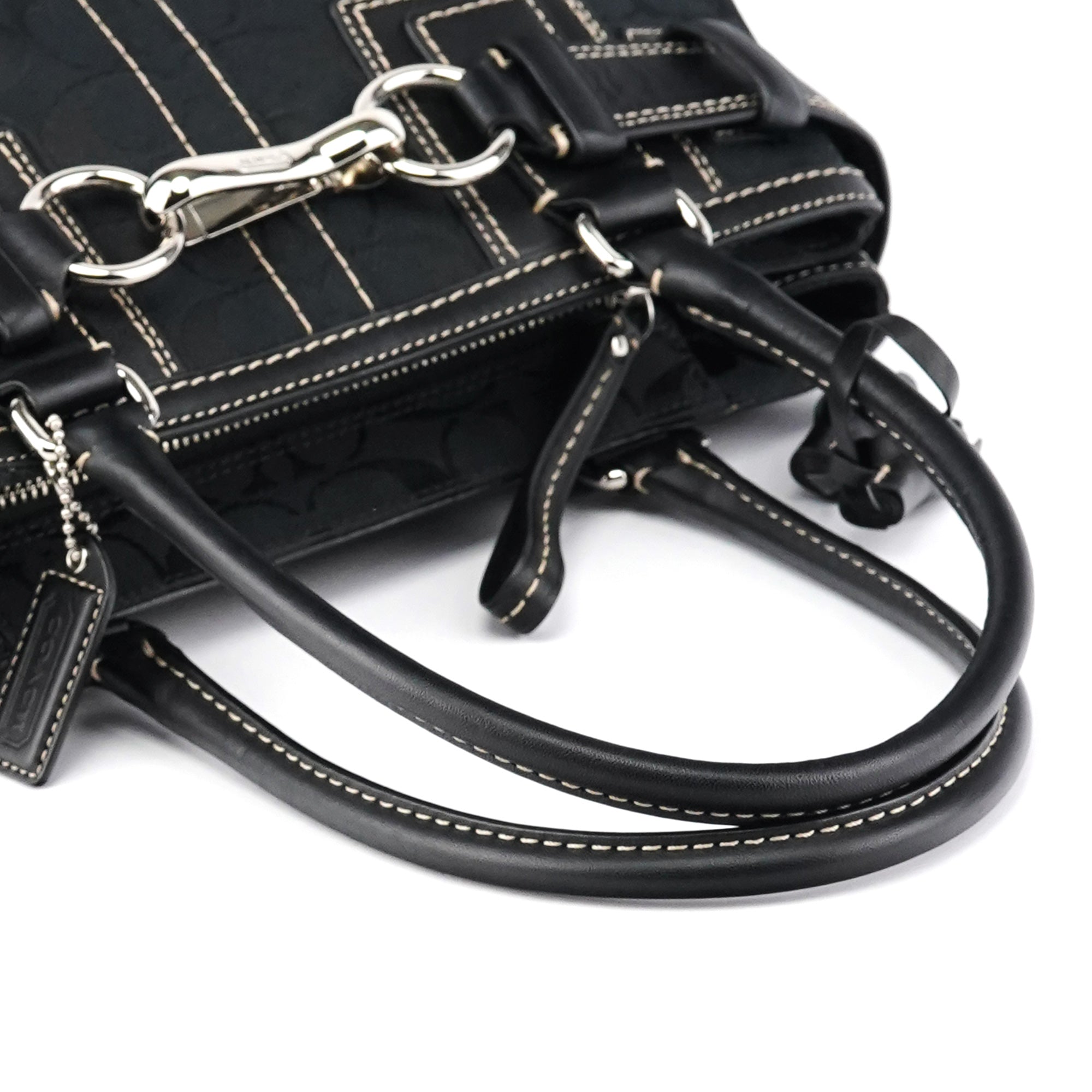 F10245 Black Signature Hamptons Tote Bag