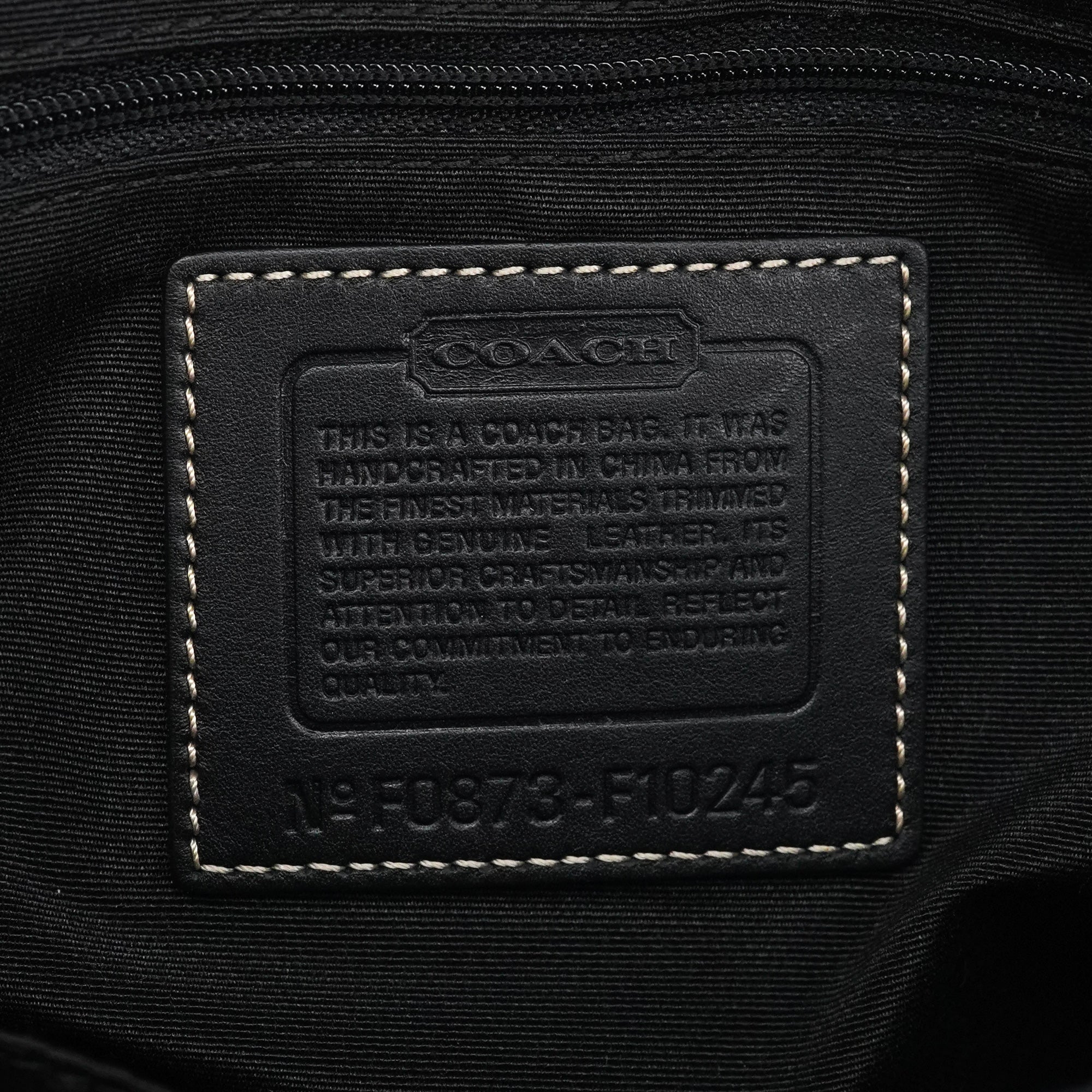 F10245 Black Signature Hamptons Tote Bag
