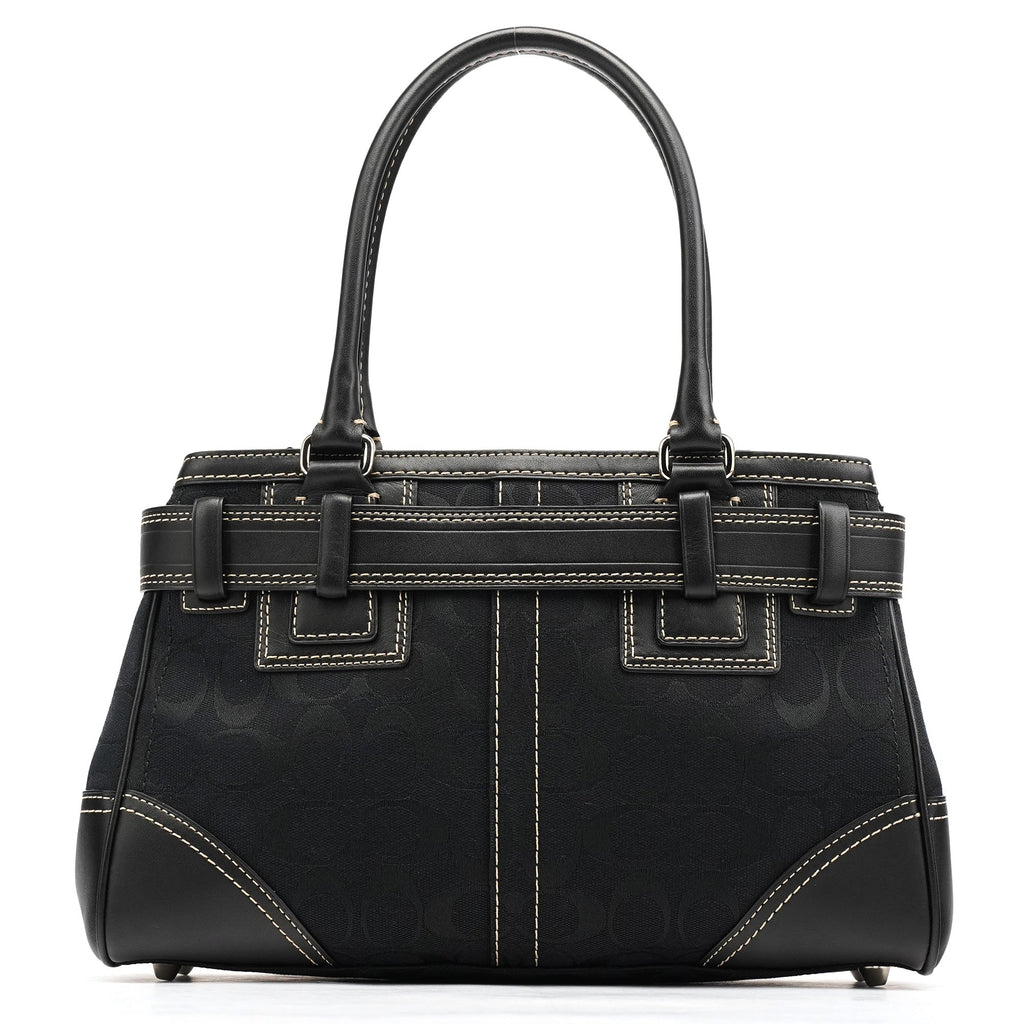 F10245 Black Signature Hamptons Tote Bag