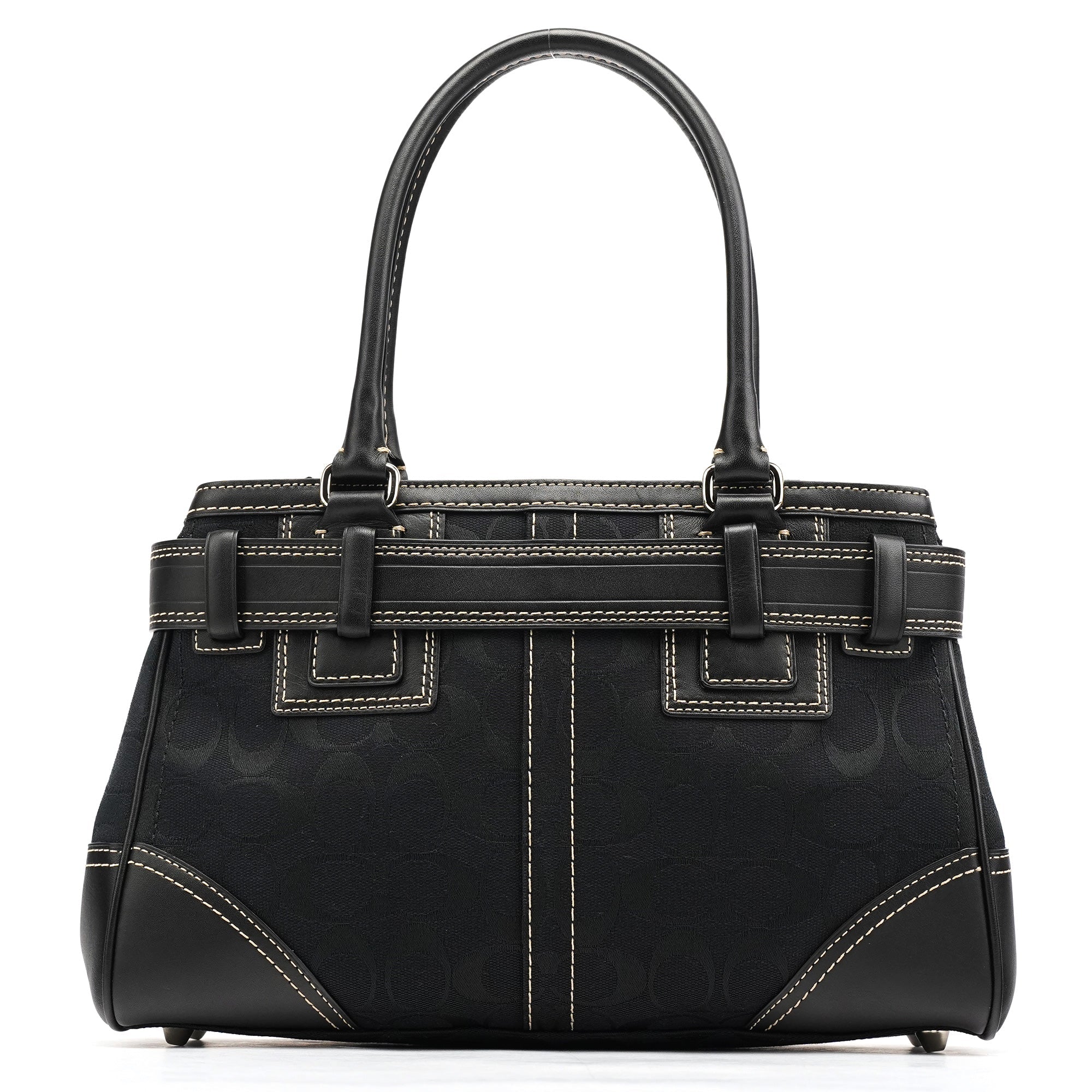 F10245 Black Signature Hamptons Tote Bag