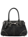 F10245 Black Signature Hamptons Tote Bag