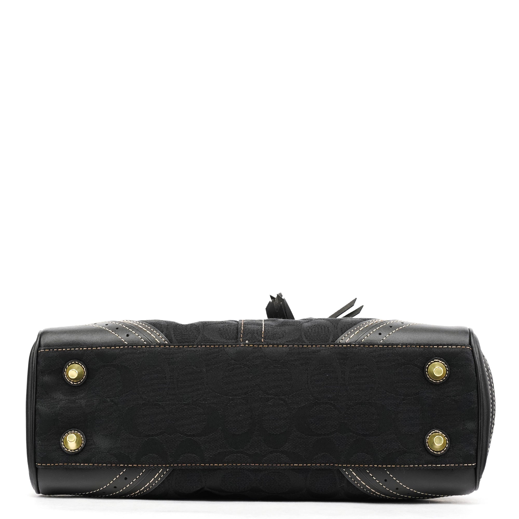F10507 Black Signature Canvas Hampton Tote Bag
