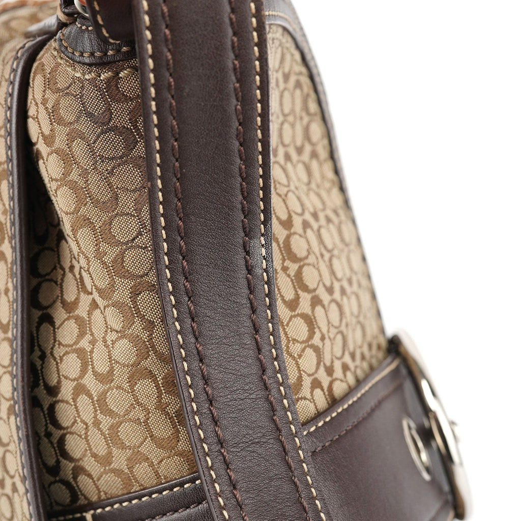 F10926 Beige Brown Suede Soho Shoulder Bag