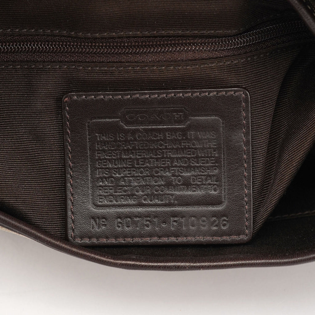 F10926 Beige Brown Suede Soho Shoulder Bag