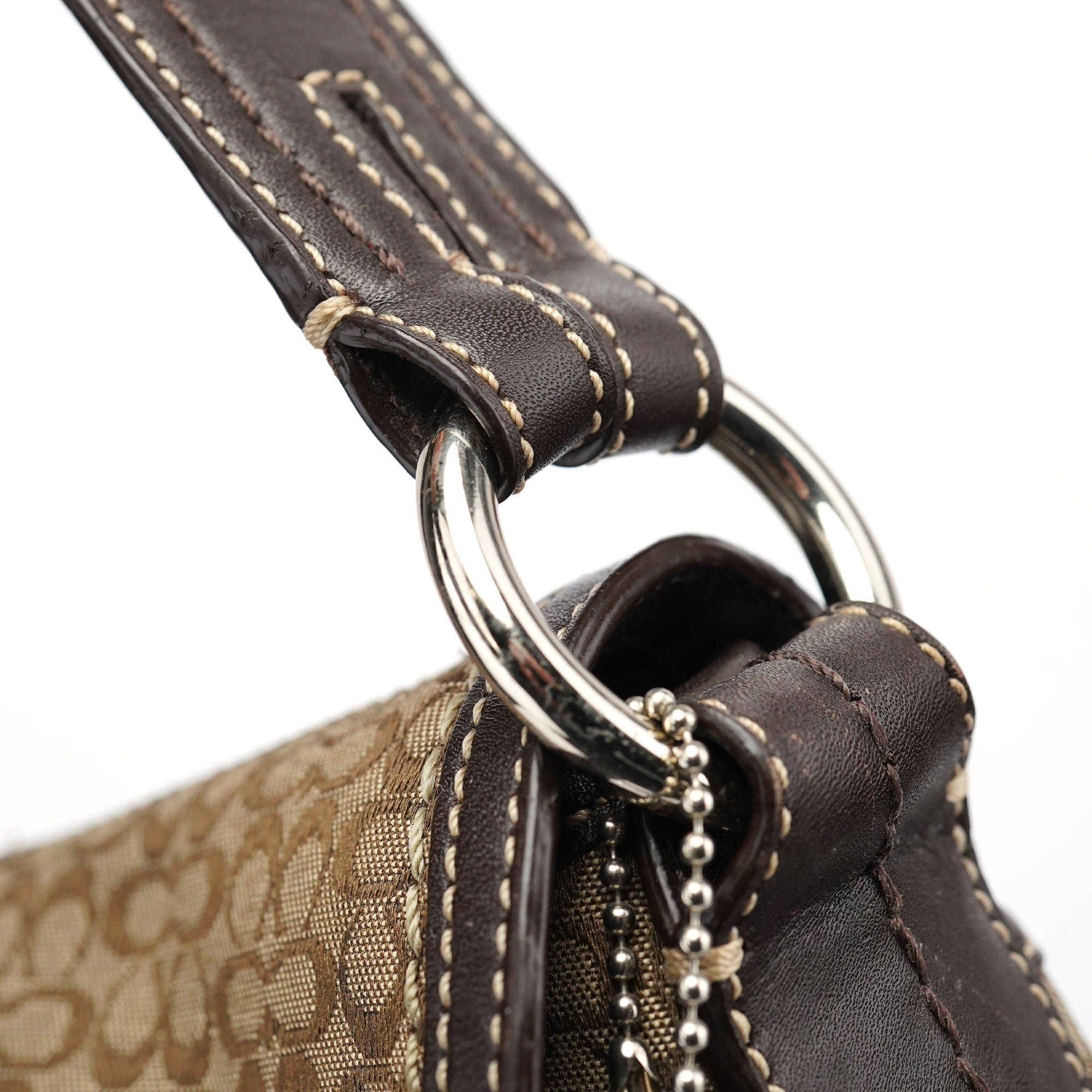 F10926 Beige Brown Suede Soho Shoulder Bag