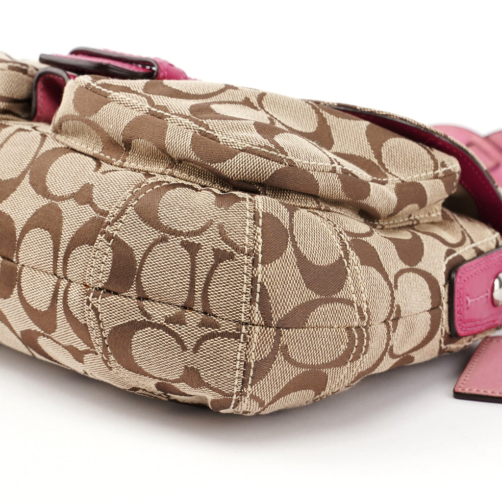 F113862 Beige Pink Signature C Soho Shoulder Bag