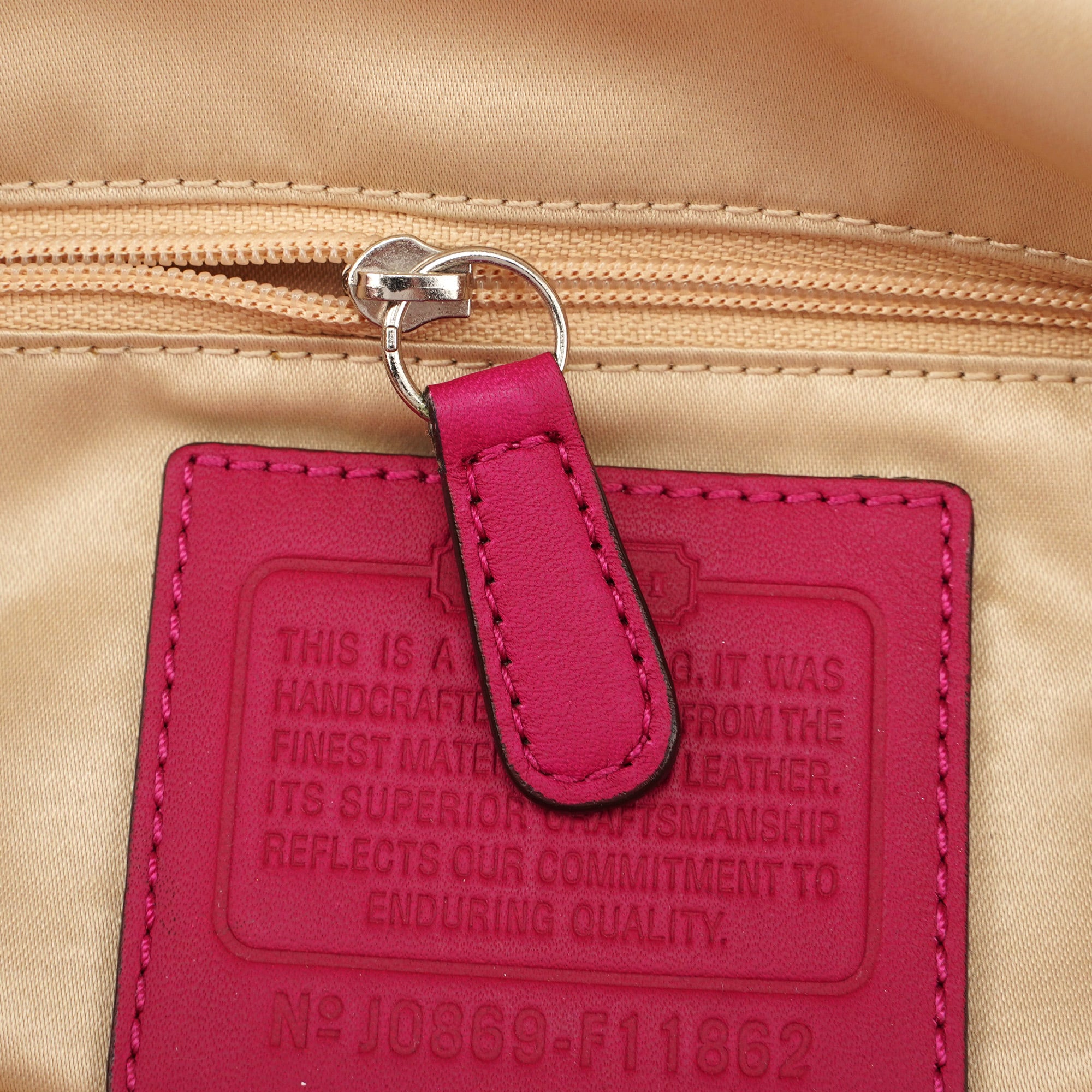 F113862 Beige Pink Signature C Soho Shoulder Bag