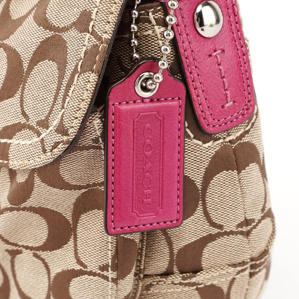 F113862 Beige Pink Signature C Soho Shoulder Bag
