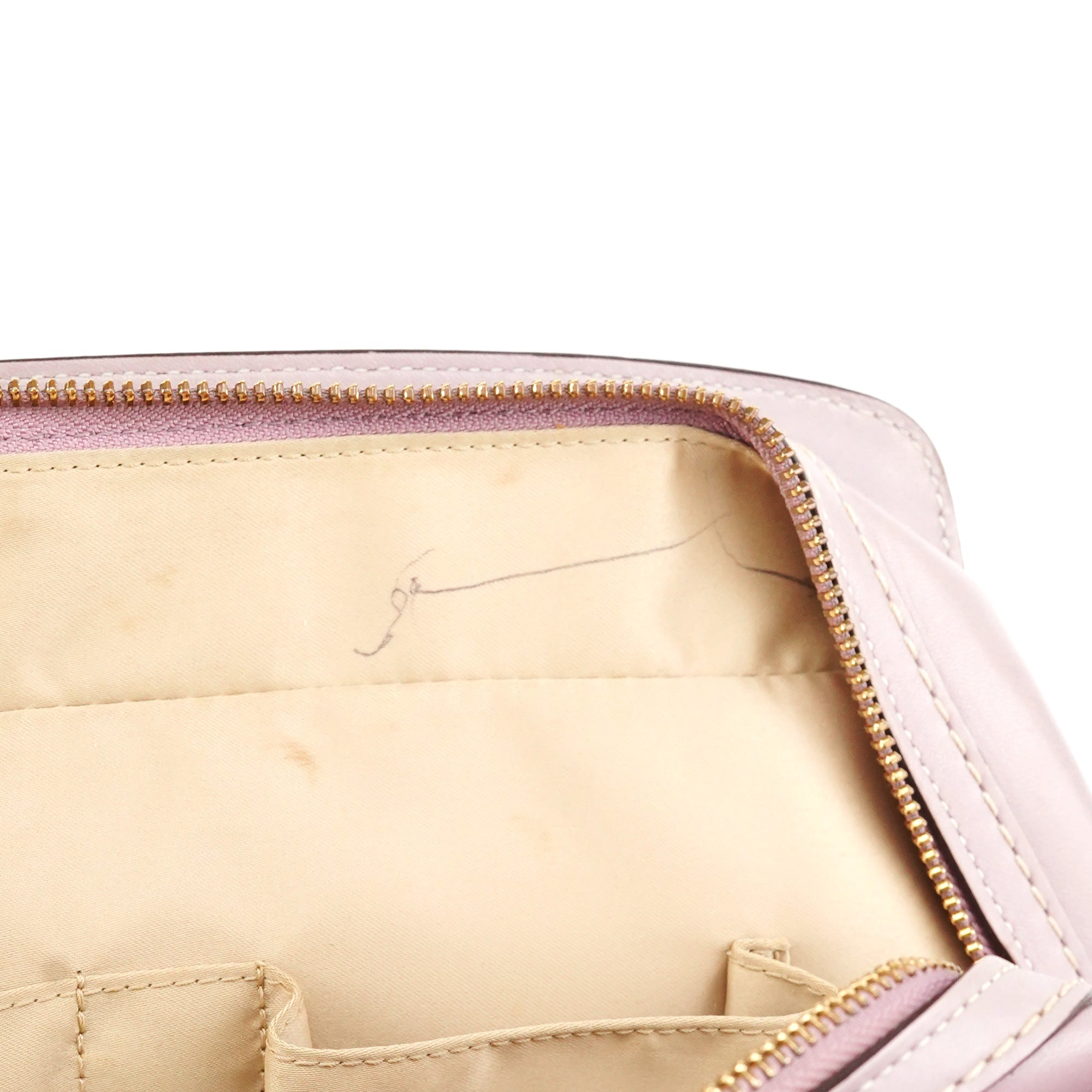 F11540 Lilac Leather Turnlock Shoulder Bag