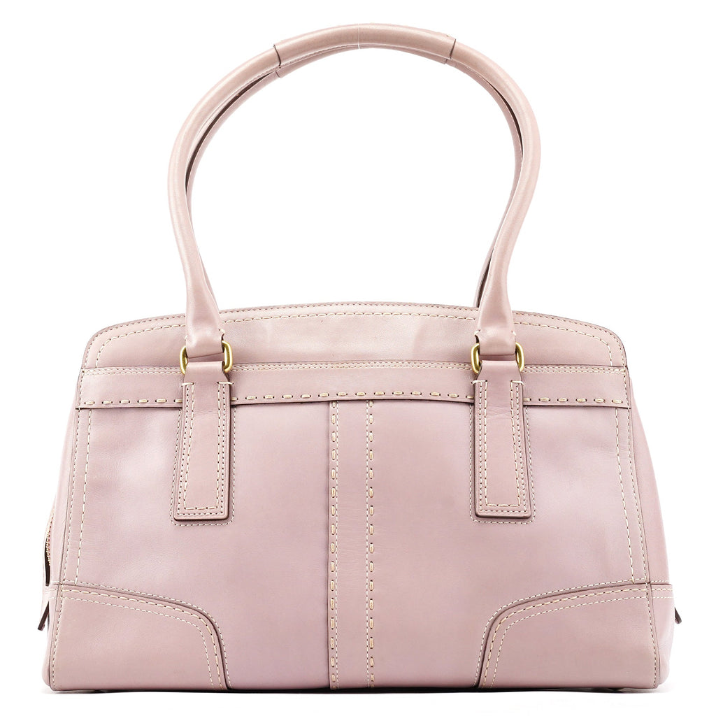 F11540 Lilac Leather Turnlock Shoulder Bag