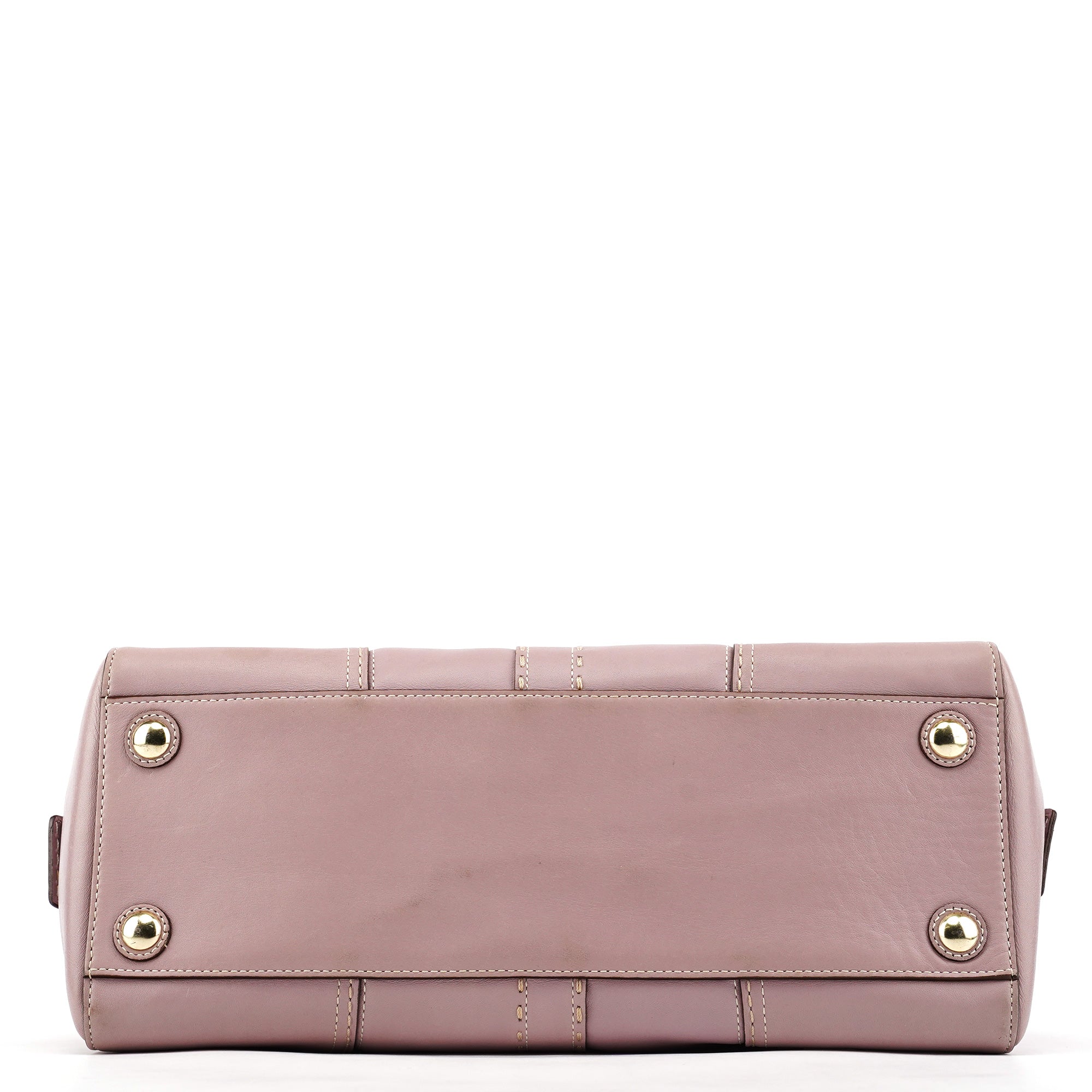 F11540 Lilac Leather Turnlock Shoulder Bag