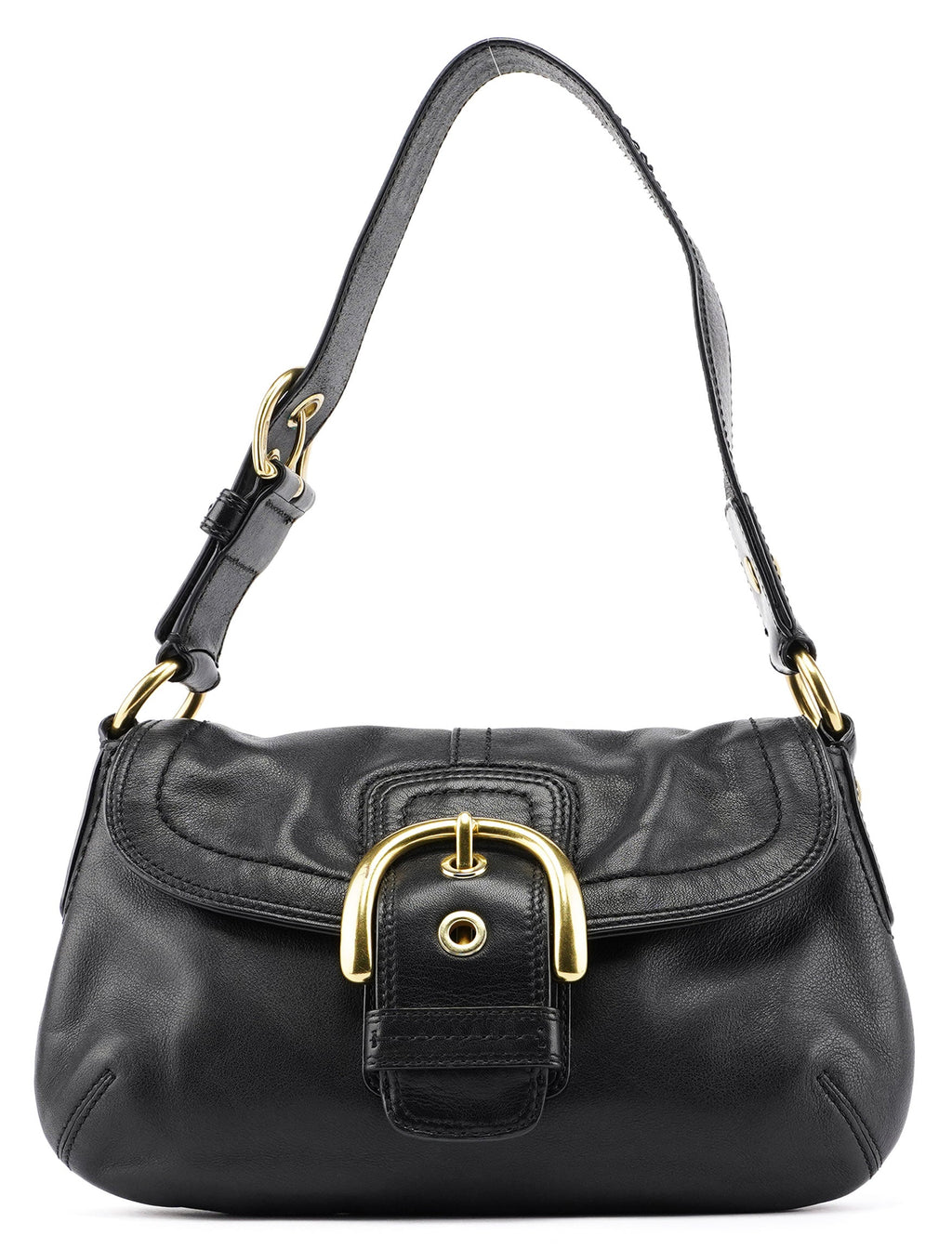 F11840 Black Leather Soho Shoulder Bag