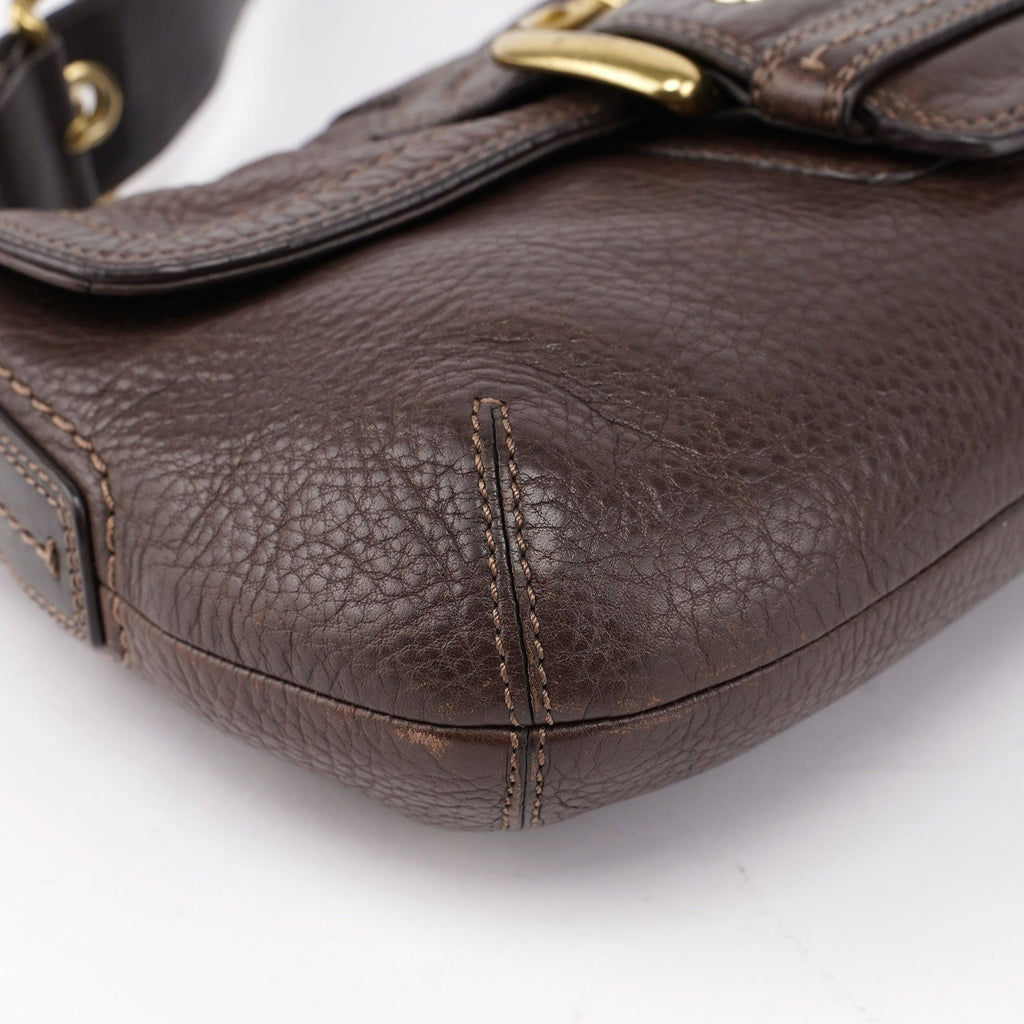 F11840 Brown Leather Soho Shoulder Bag