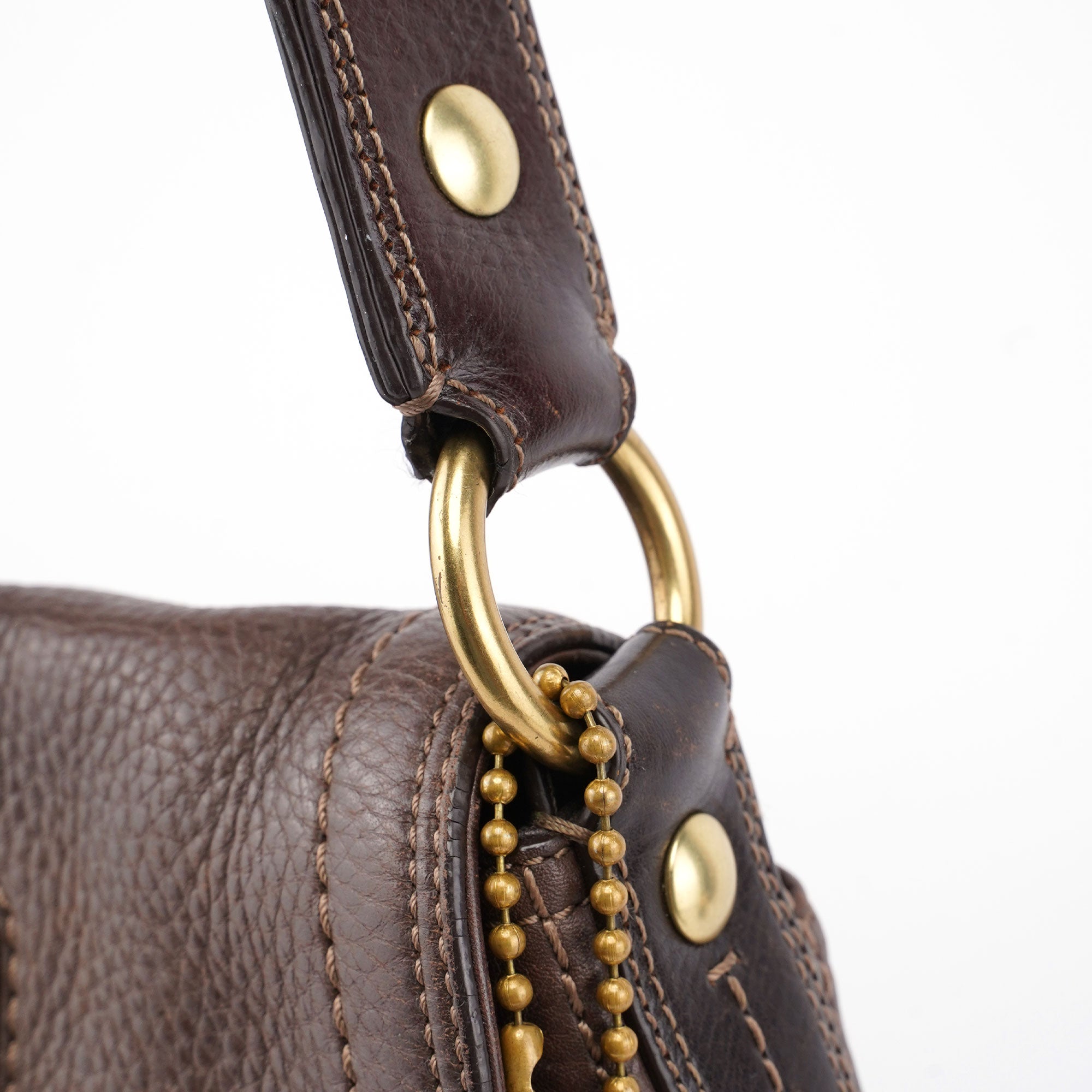 F11840 Brown Leather Soho Shoulder Bag