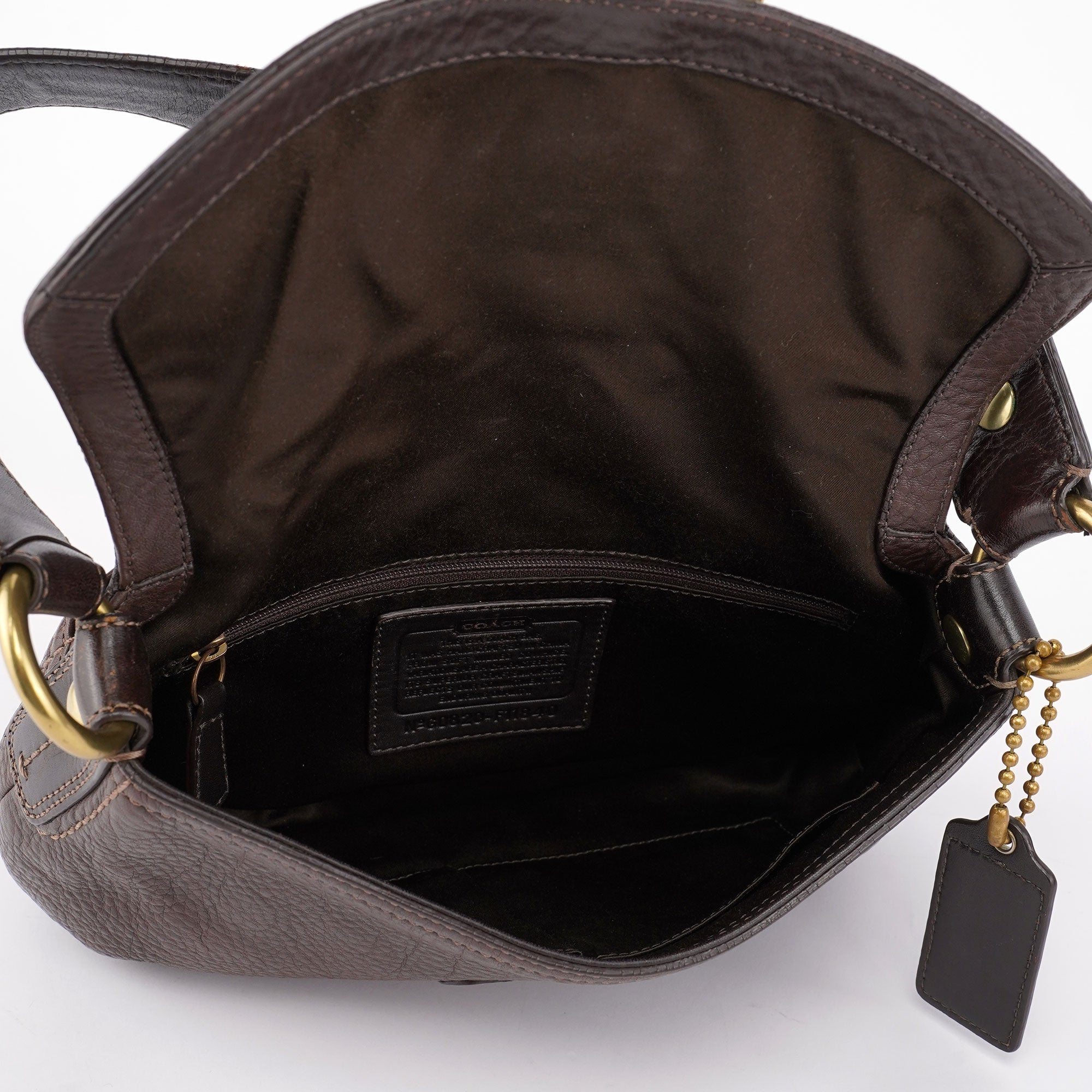 F11840 Brown Leather Soho Shoulder Bag