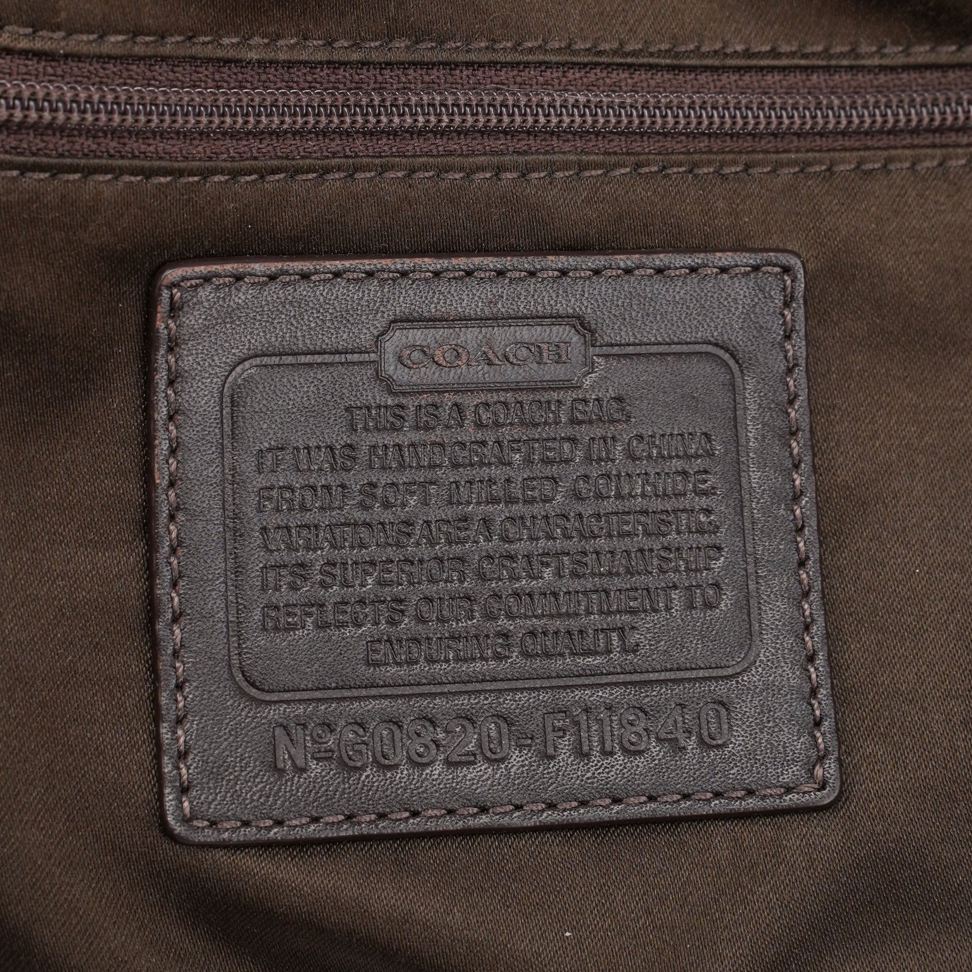 F11840 Brown Leather Soho Shoulder Bag
