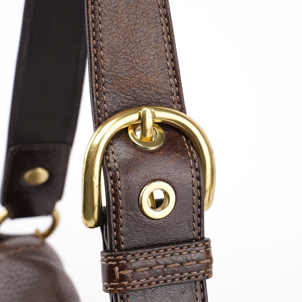 F11840 Brown Leather Soho Shoulder Bag