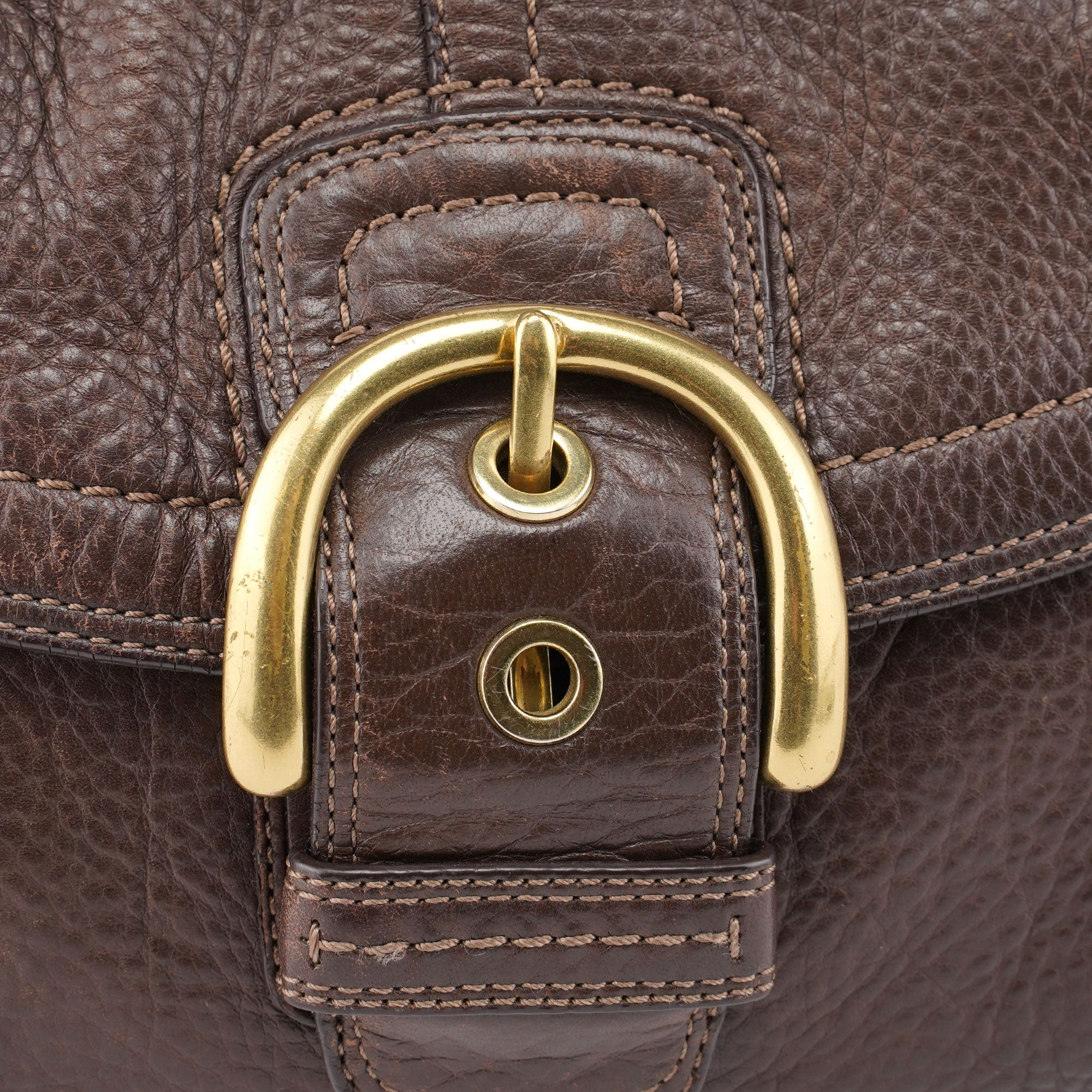 F11840 Brown Leather Soho Shoulder Bag
