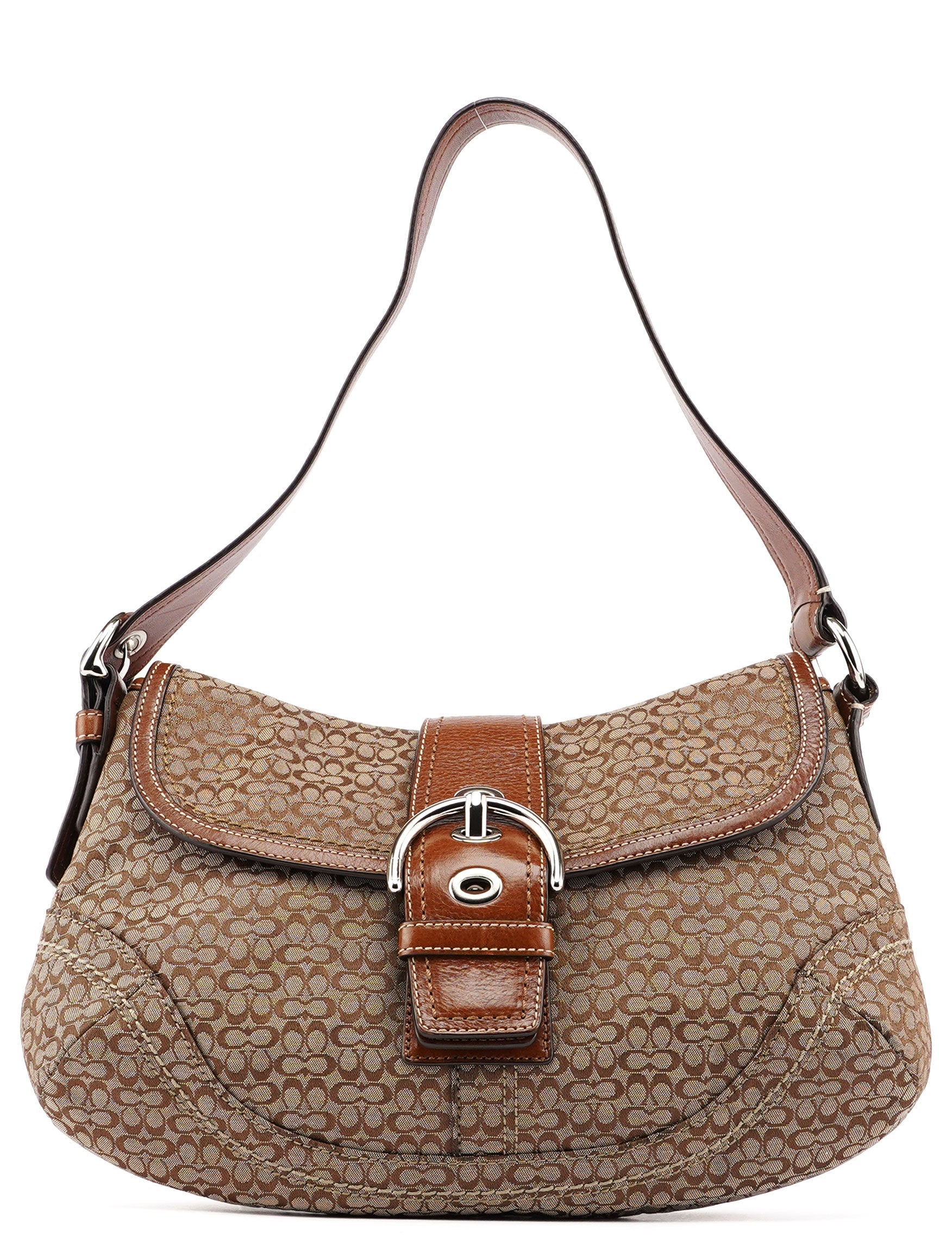 F12309 Beige Signature C Soho Shoulder Bag