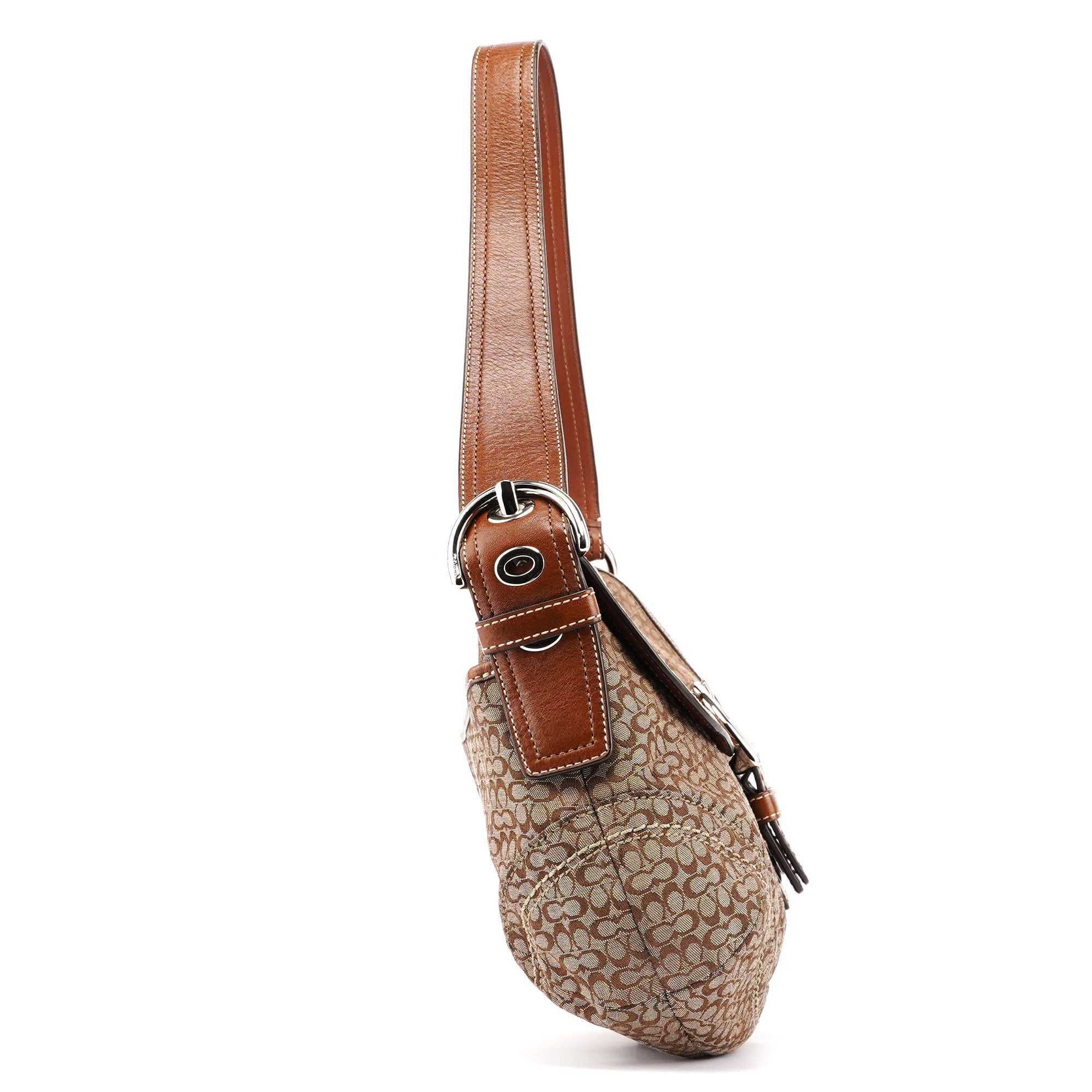 F12309 Beige Signature C Soho Shoulder Bag