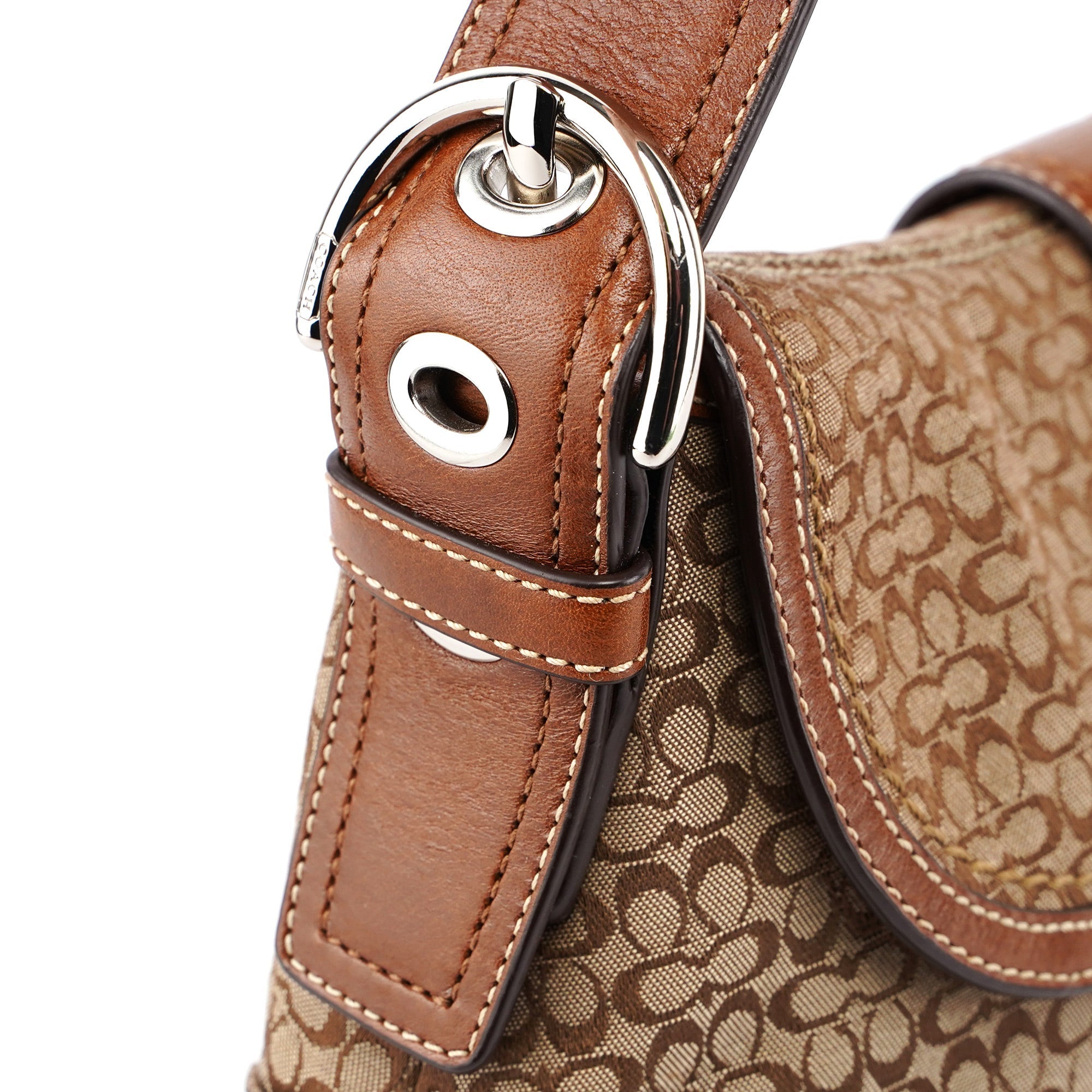 F12309 Beige Signature C Soho Shoulder Bag