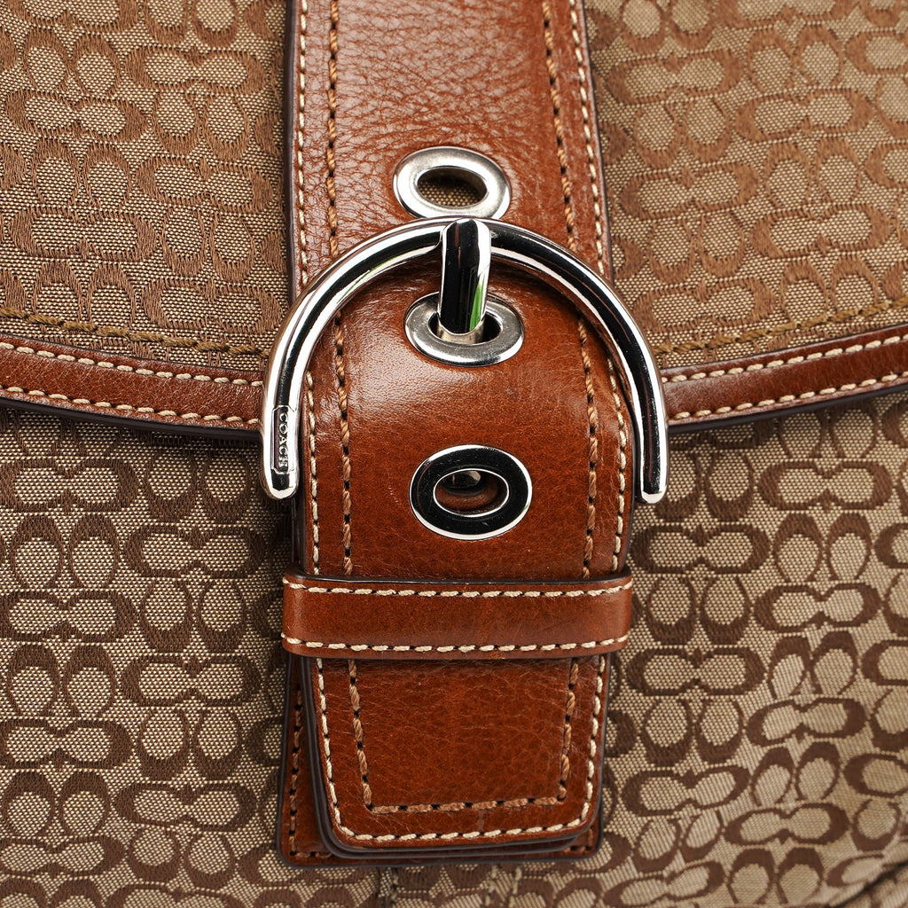 F12309 Beige Signature C Soho Shoulder Bag