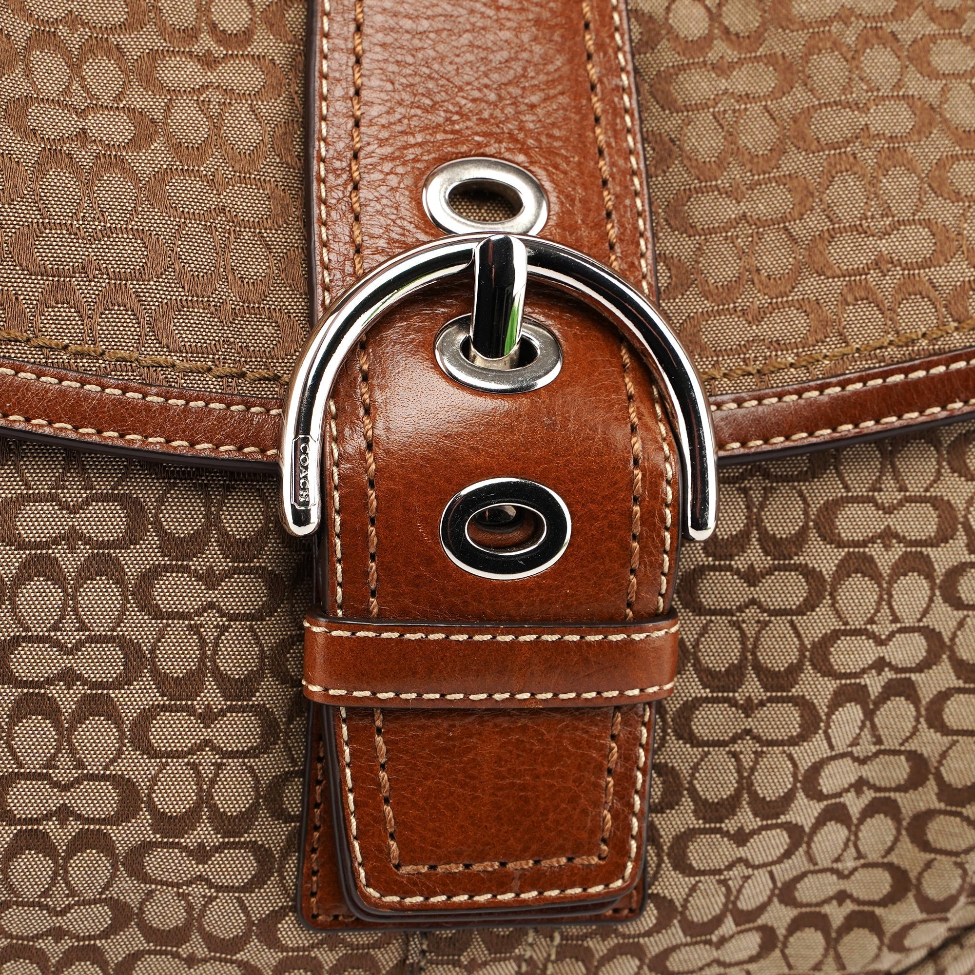 F12309 Beige Signature C Soho Shoulder Bag