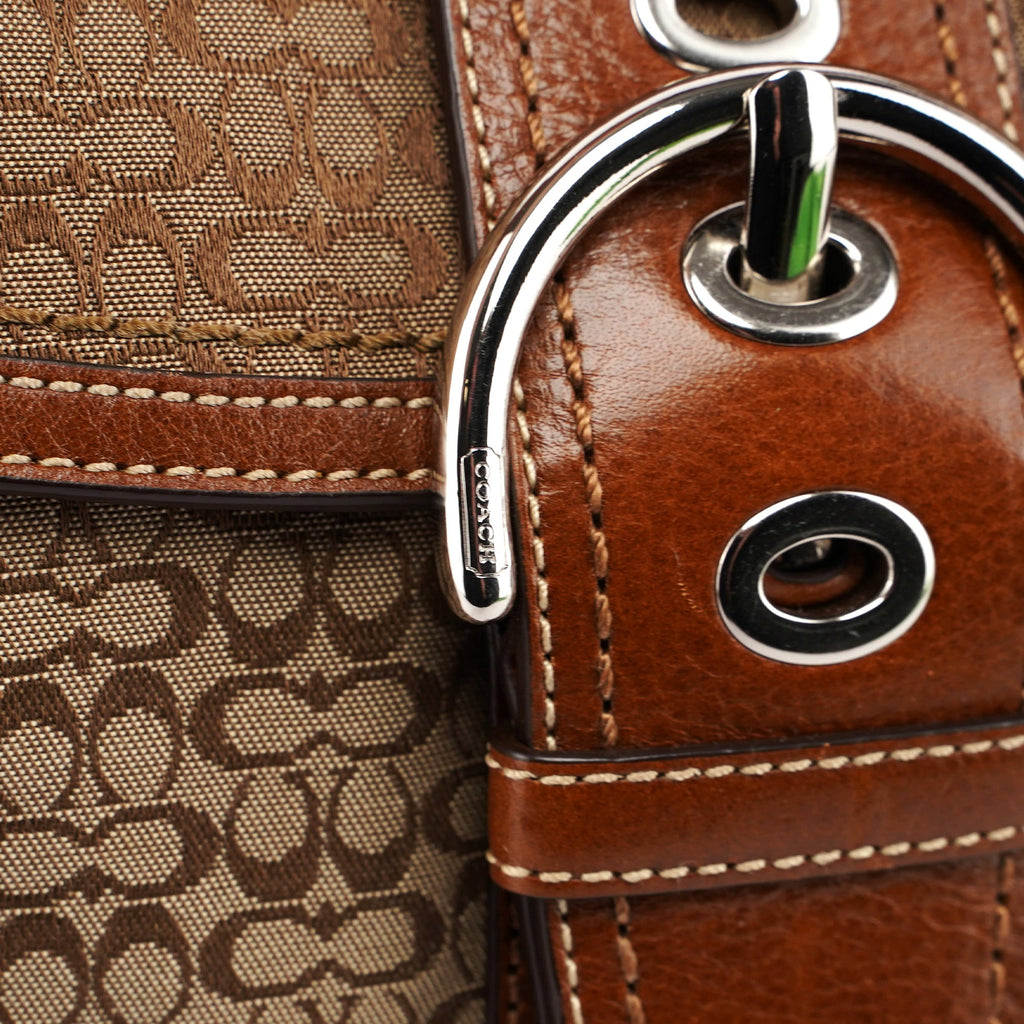 F12309 Beige Signature C Soho Shoulder Bag