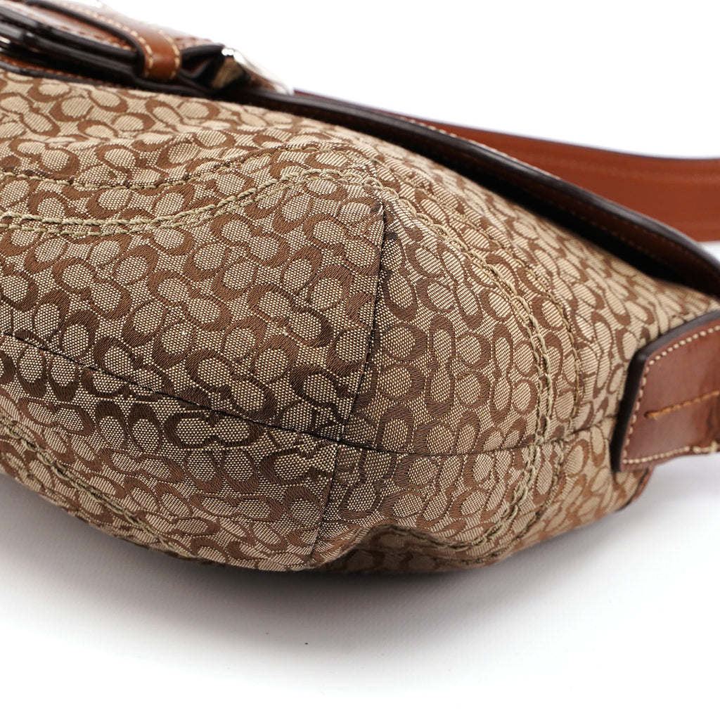 F12309 Beige Signature C Soho Shoulder Bag