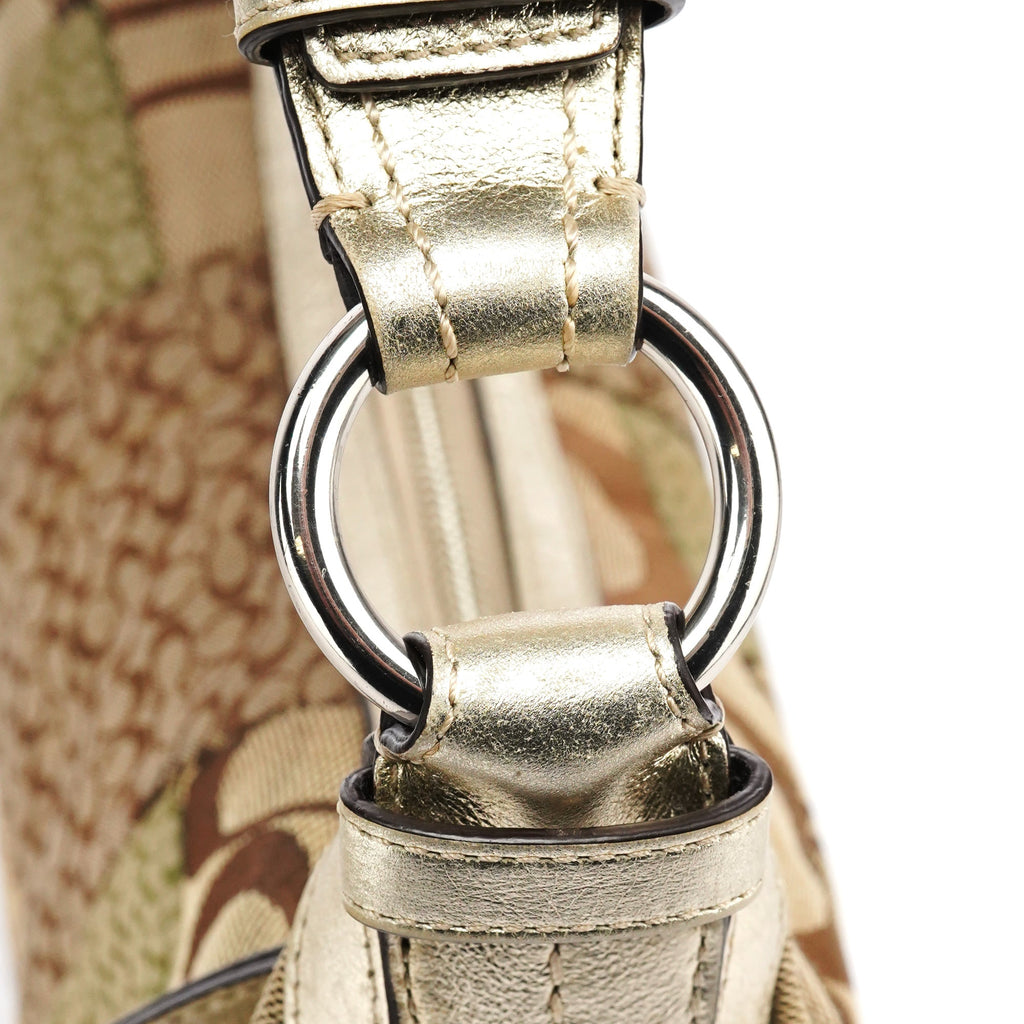 F12315 Beige Patchwork Soho Shoulder Bag