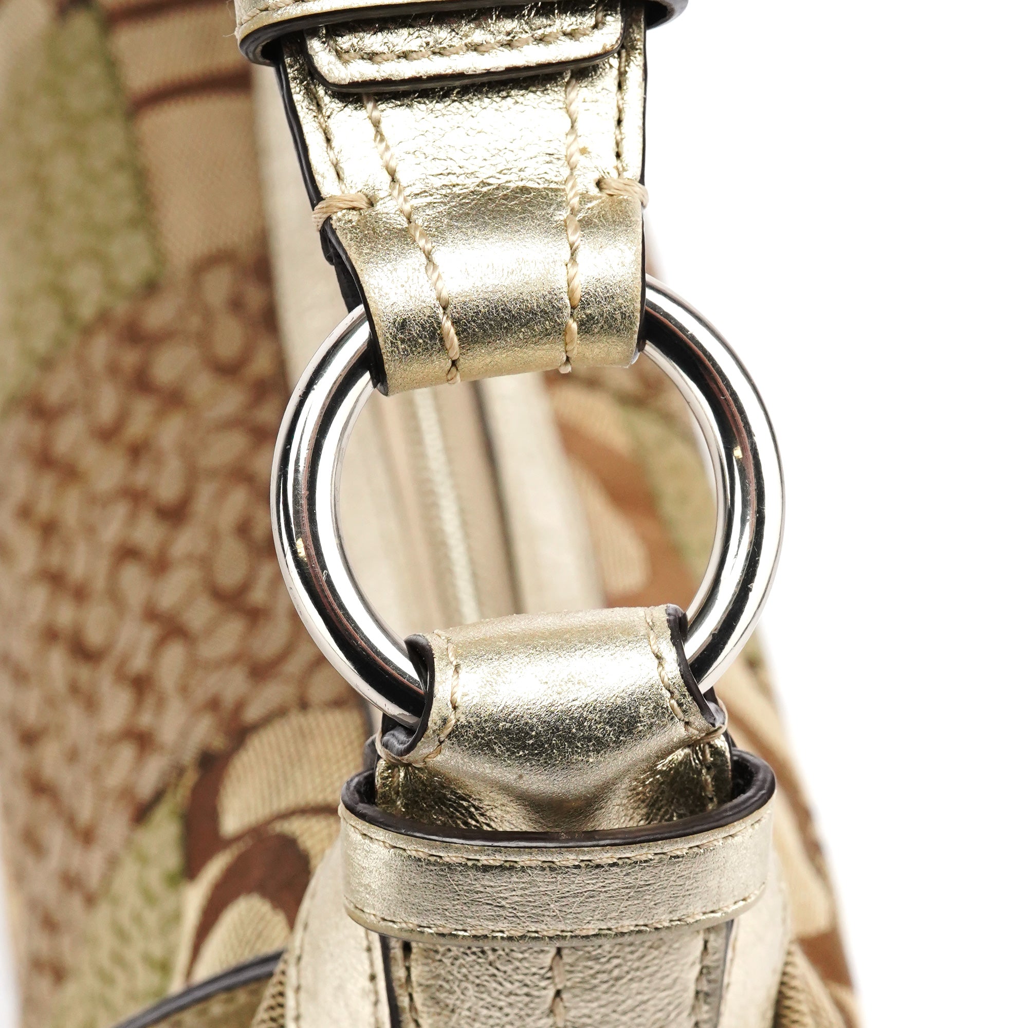 F12315 Beige Patchwork Soho Shoulder Bag