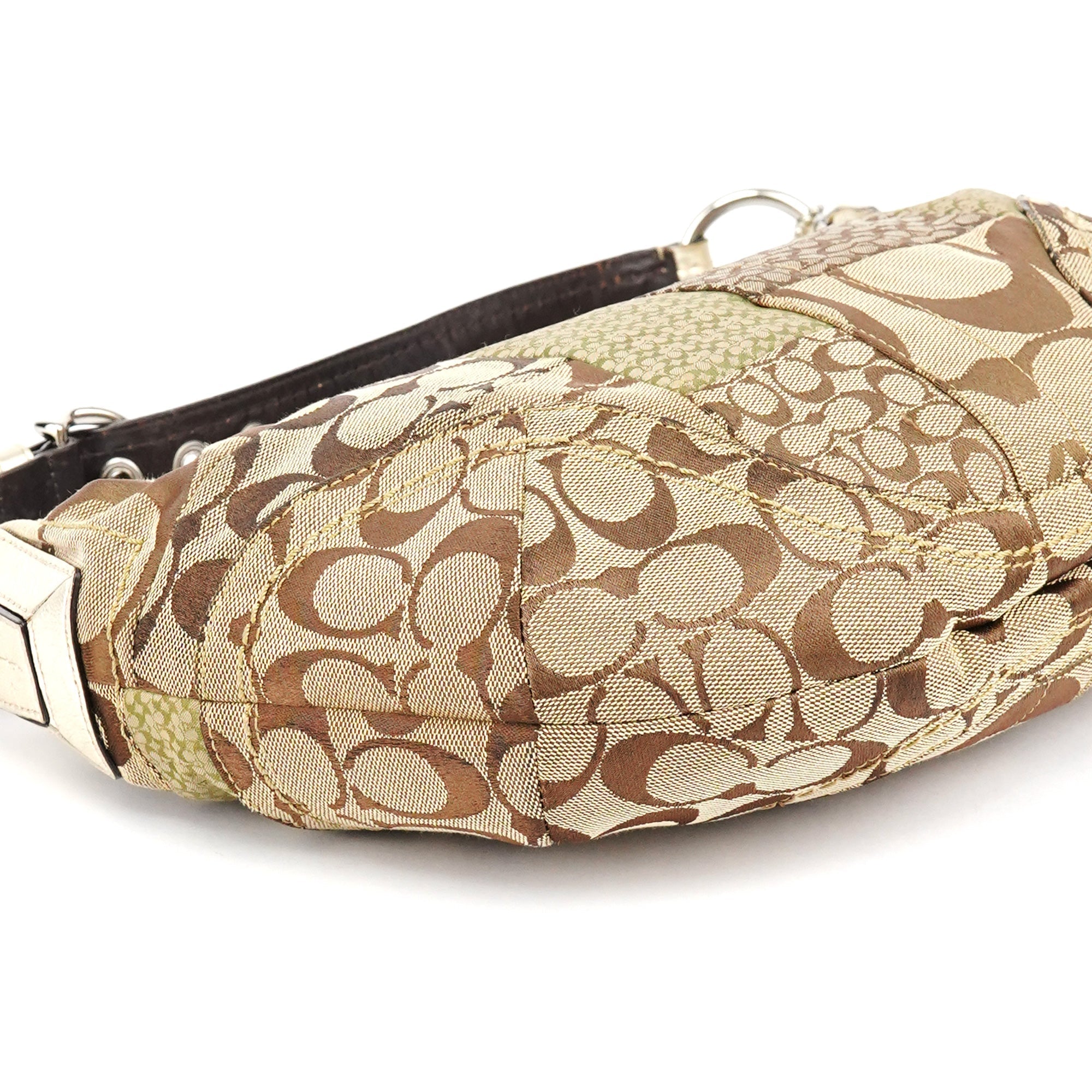 F12315 Beige Patchwork Soho Shoulder Bag