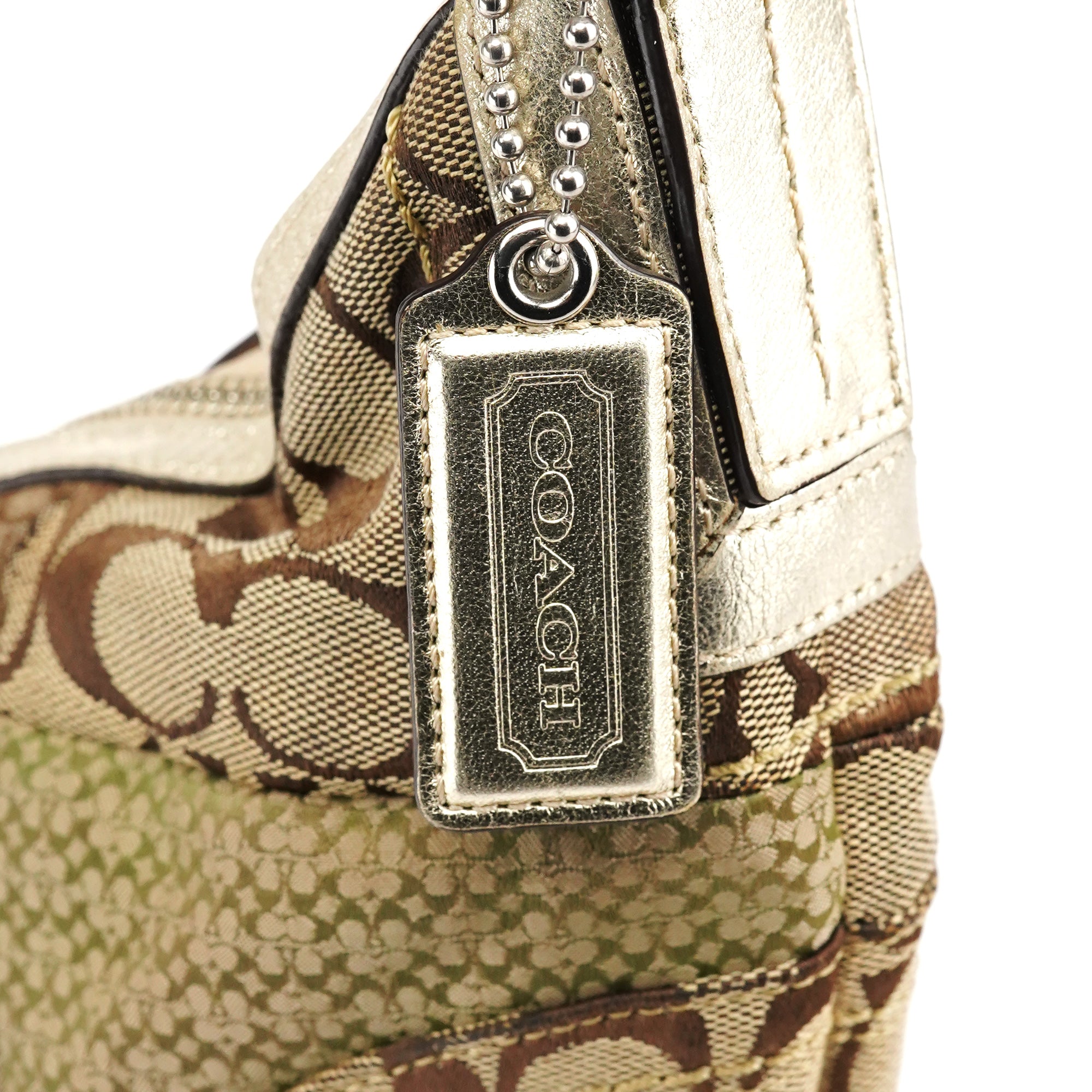 F12315 Beige Patchwork Soho Shoulder Bag