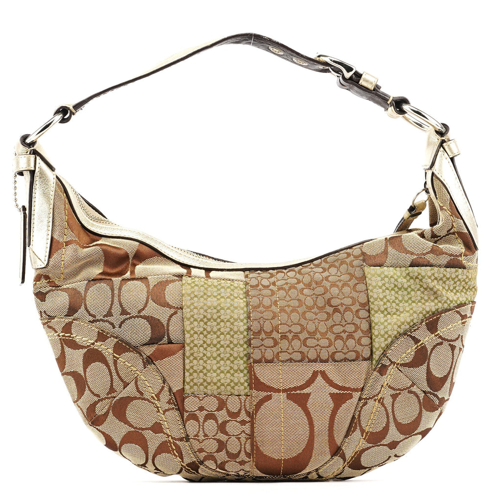 F12315 Beige Patchwork Soho Shoulder Bag