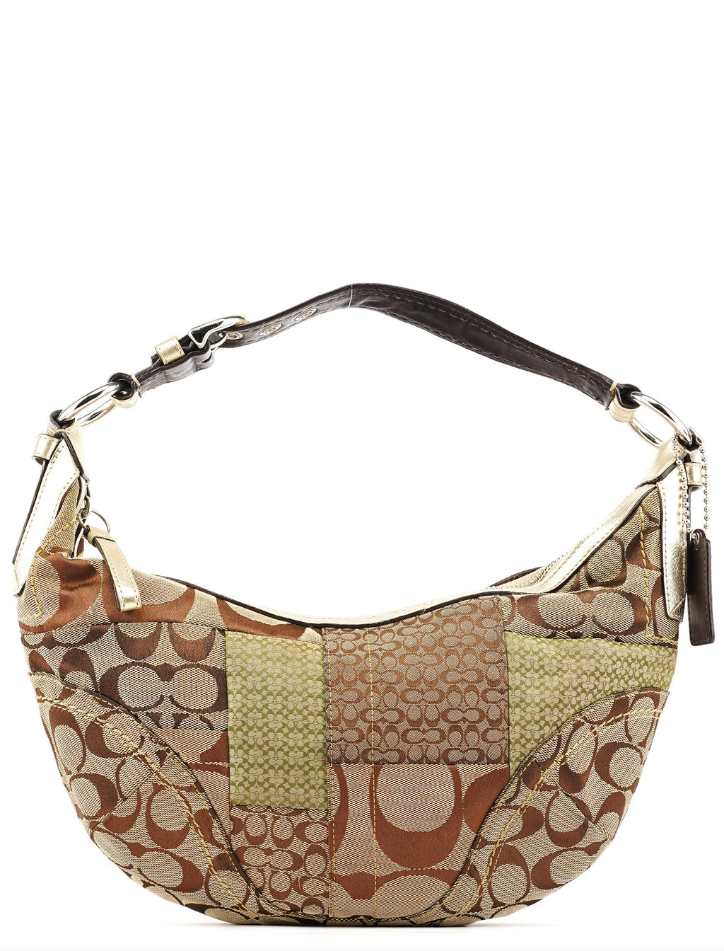 F12315 Beige Patchwork Soho Shoulder Bag