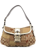 F12316 Beige Gold Patchwork Soho Shoulder Bag