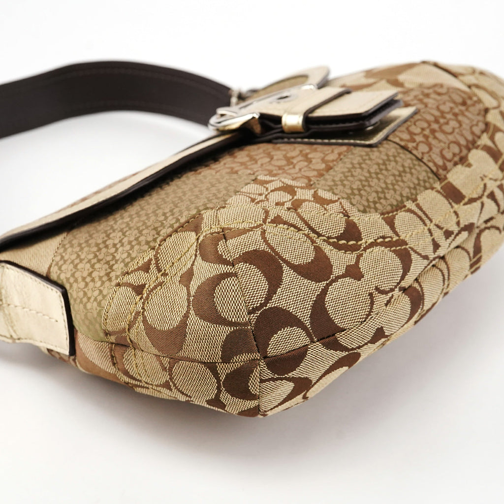 F12316 Beige Gold Patchwork Soho Shoulder Bag
