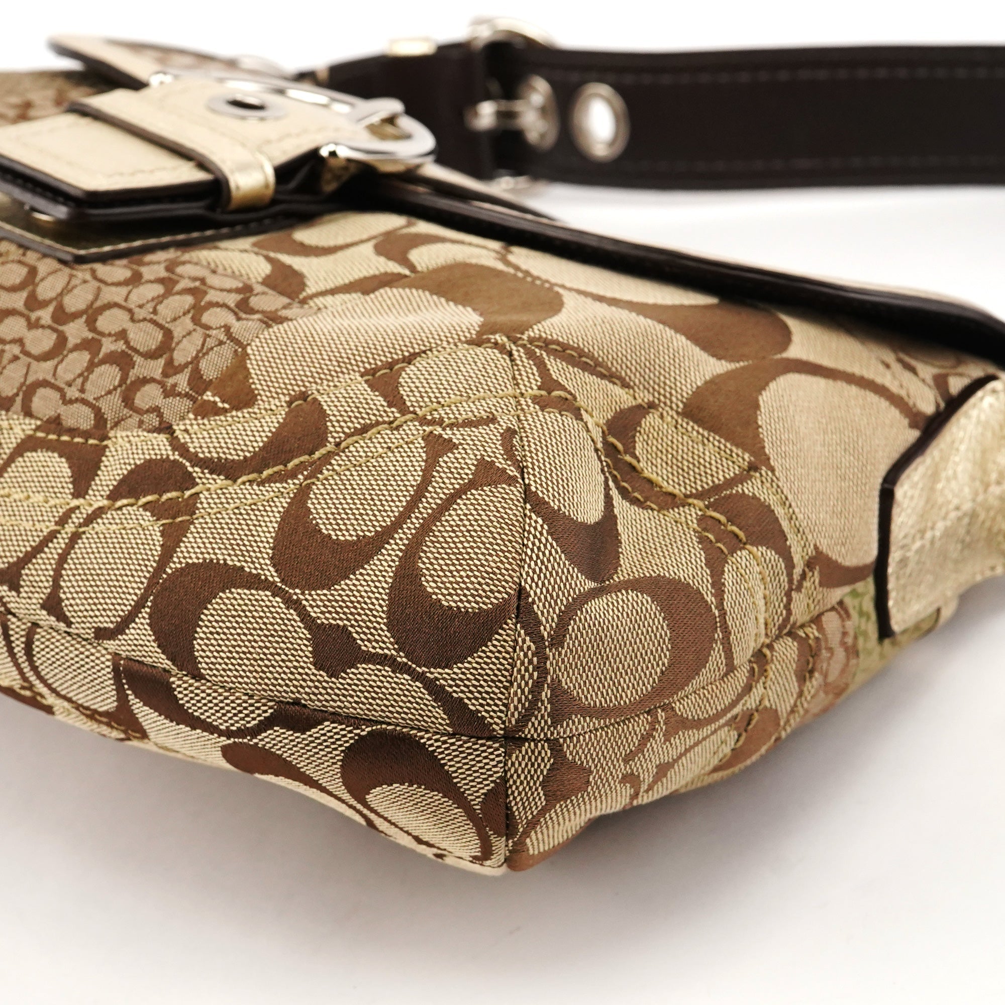 F12316 Beige Gold Patchwork Soho Shoulder Bag