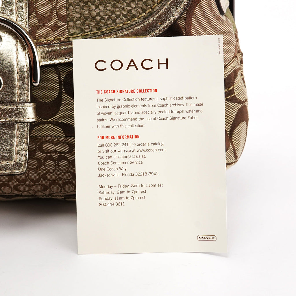 F12316 Beige Gold Patchwork Soho Shoulder Bag