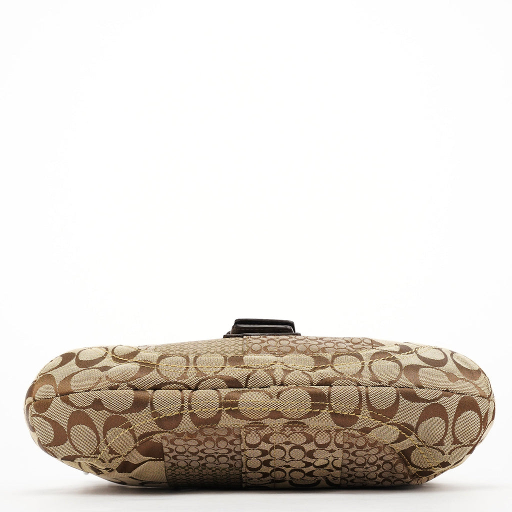 F12316 Beige Gold Patchwork Soho Shoulder Bag