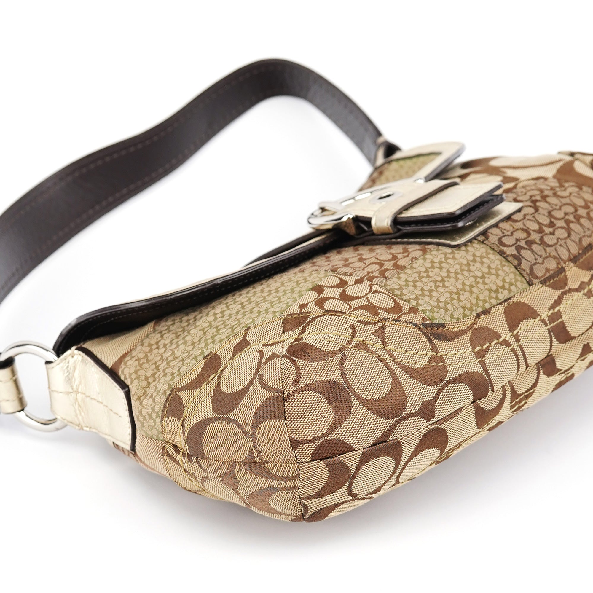 F12316 Beige Patchwork Soho Shoulder Bag