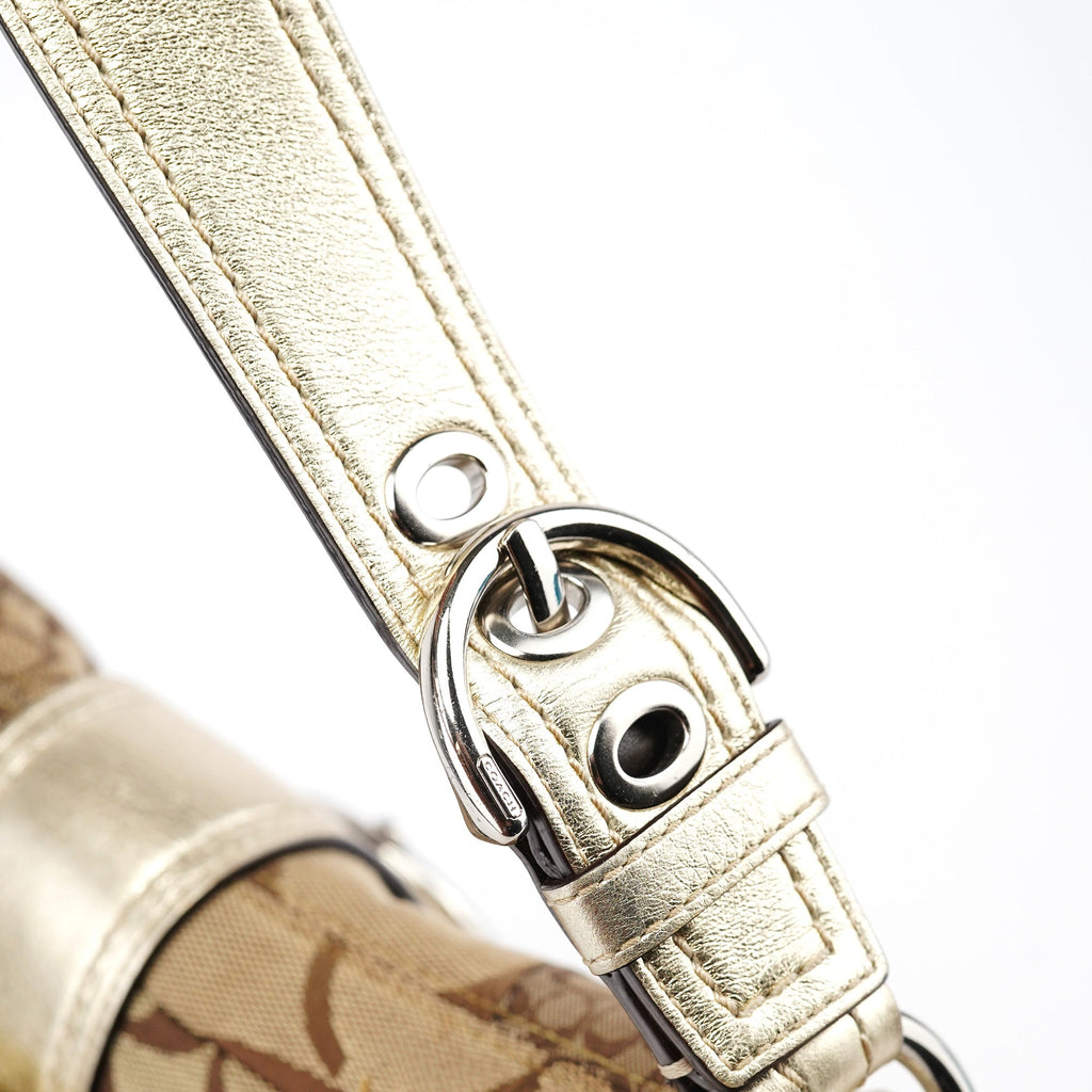 F12316 Beige Patchwork Soho Shoulder Bag