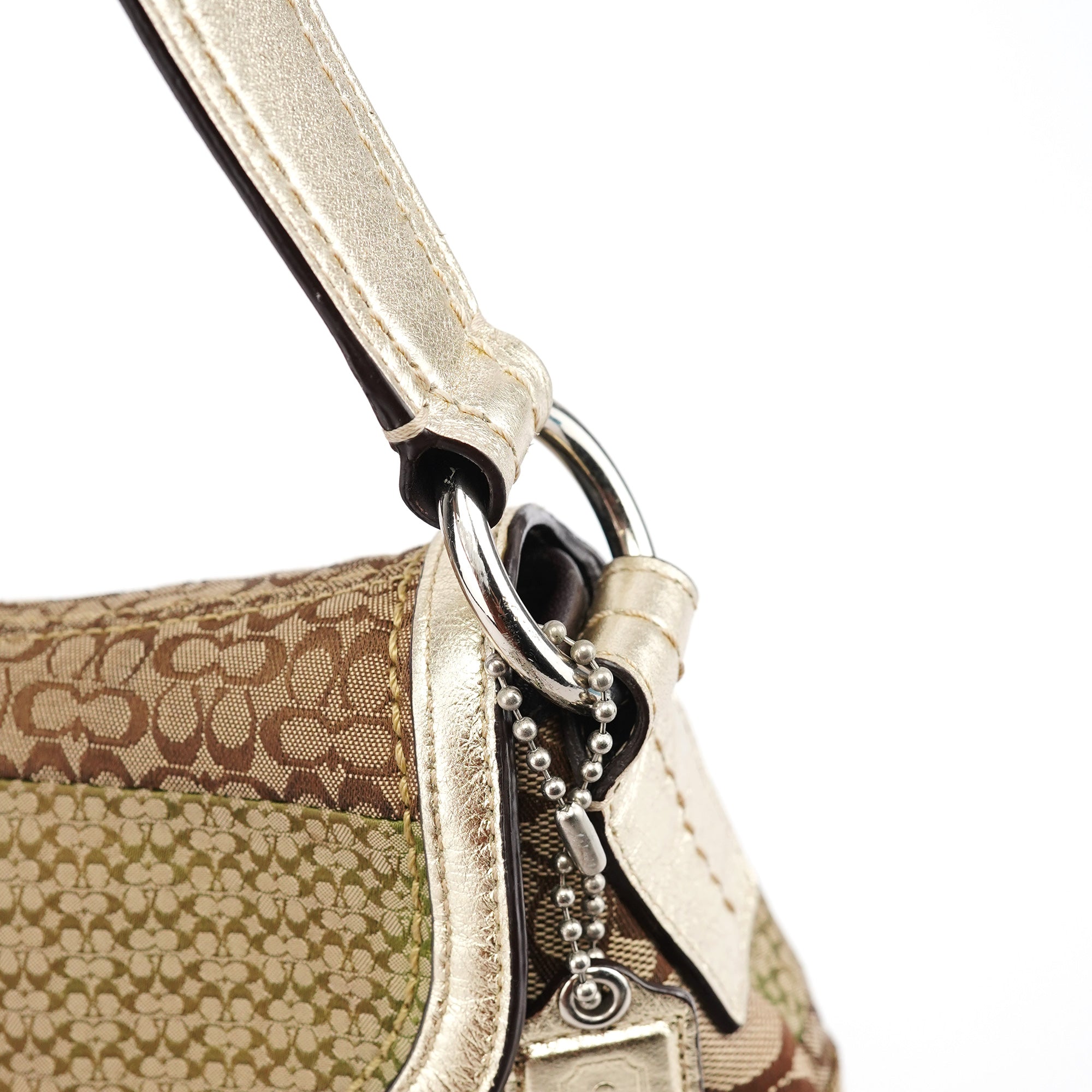 F12316 Beige Patchwork Soho Shoulder Bag