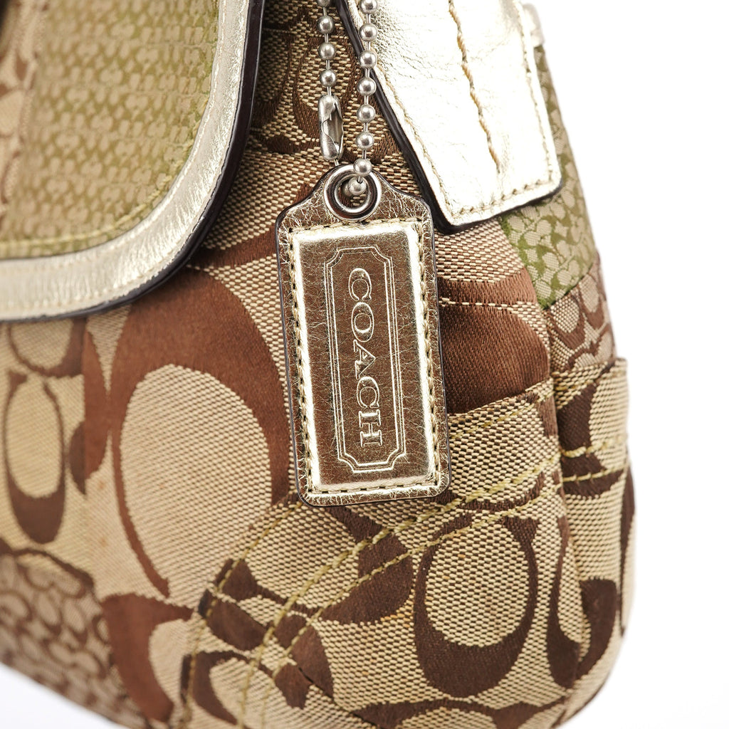 F12316 Beige Patchwork Soho Shoulder Bag