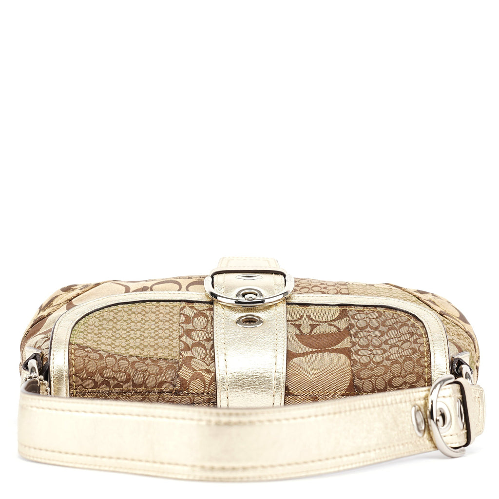 F12316 Beige Patchwork Soho Shoulder Bag