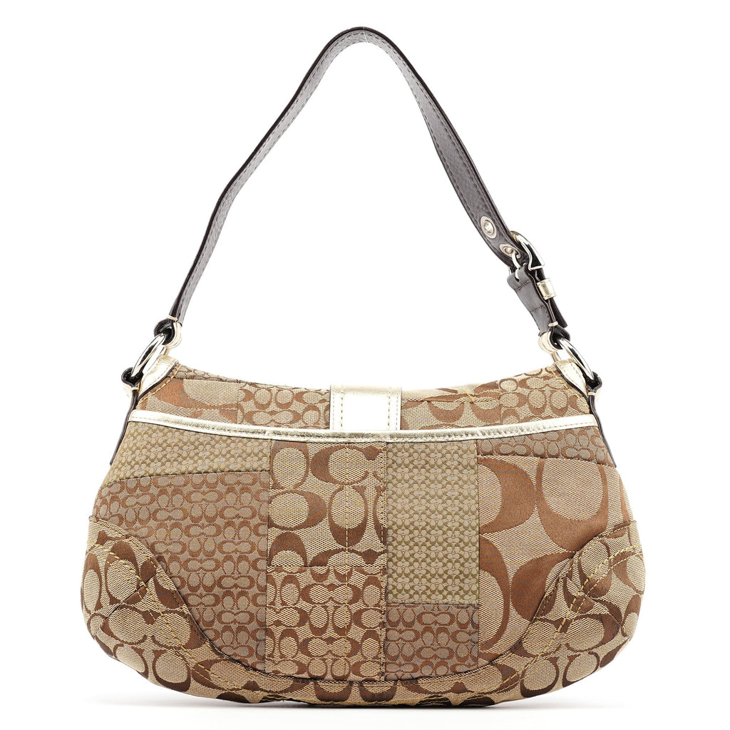 F12316 Beige Patchwork Soho Shoulder Bag