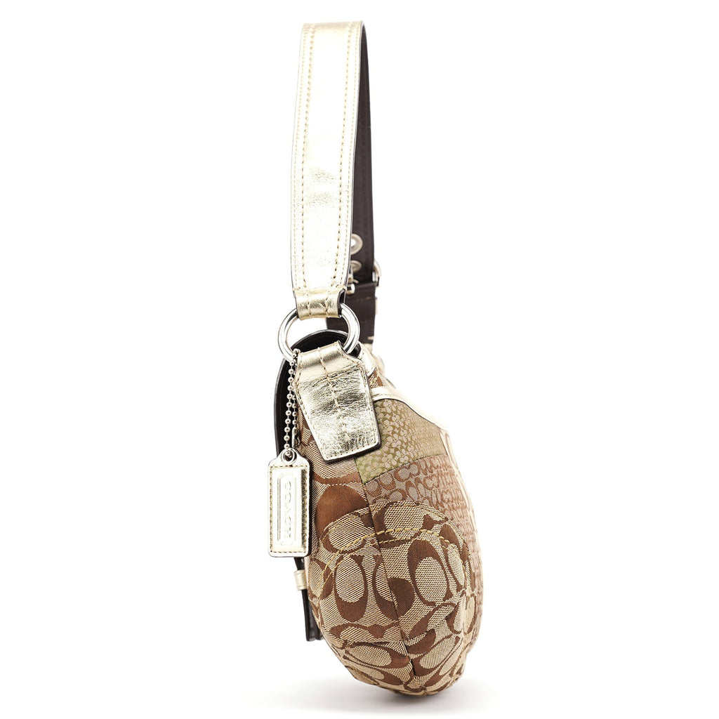 F12316 Beige Patchwork Soho Shoulder Bag