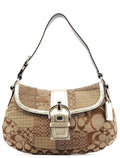 F12316 Beige Patchwork Soho Shoulder Bag