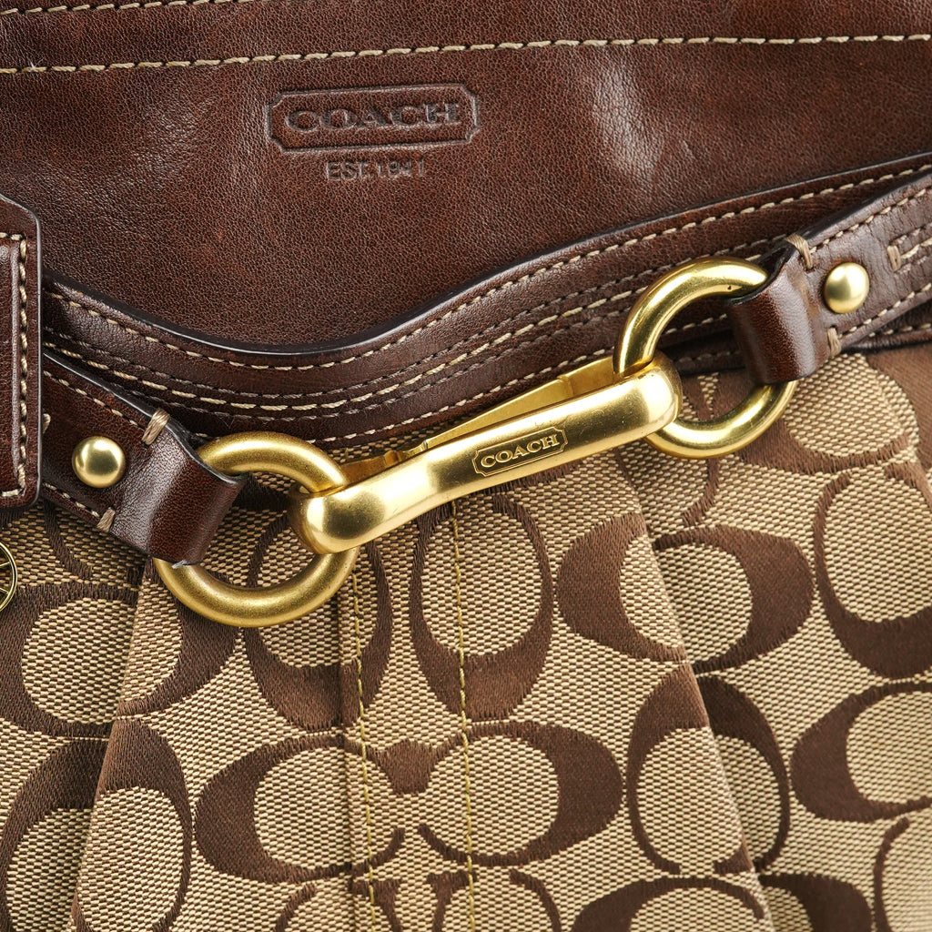 F12467 Beige Brown Hamptons Tote Bag